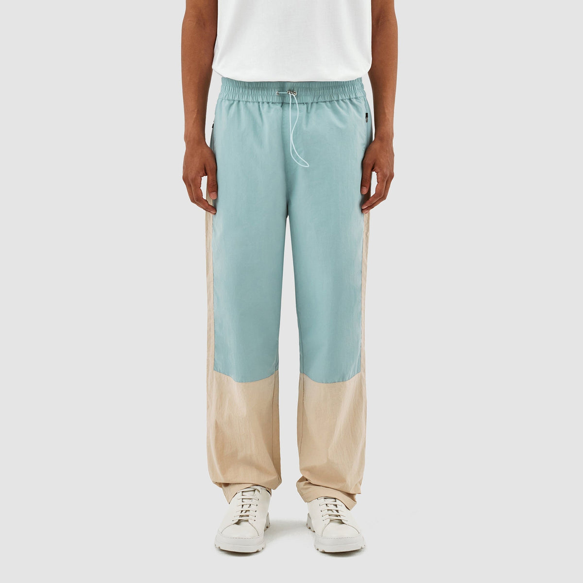 Pantalon Jeremy contrasté - Bleu clair/crème