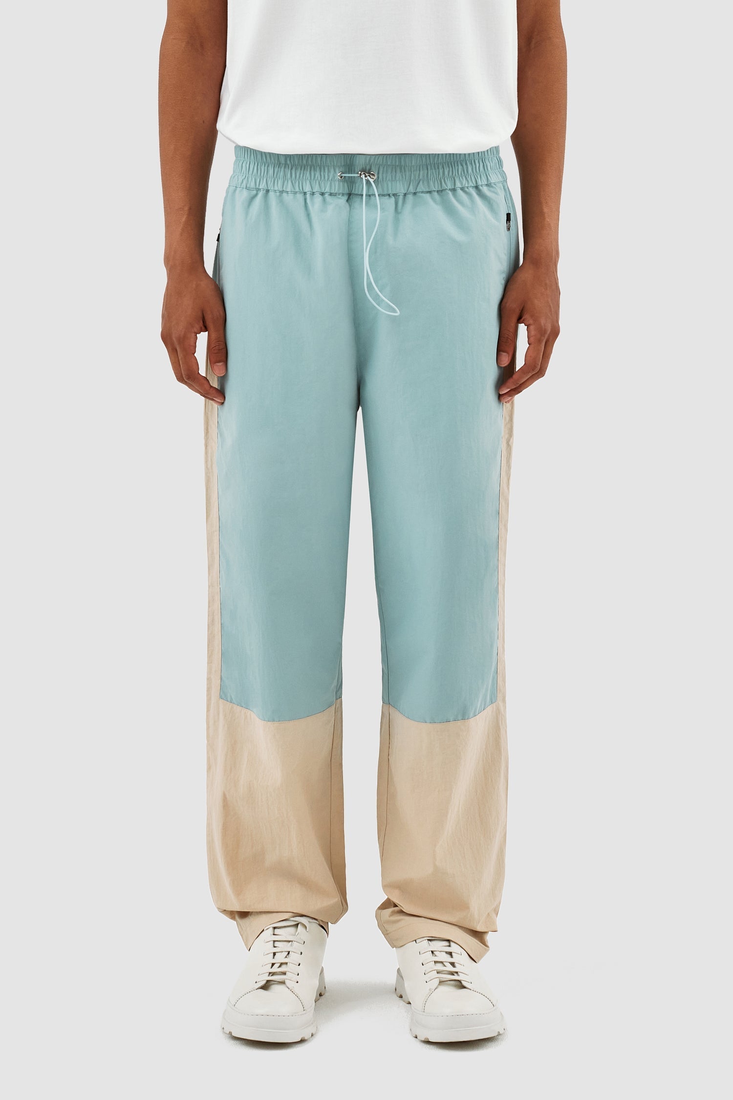 Pantalon Jeremy contrasté - Bleu clair/crème