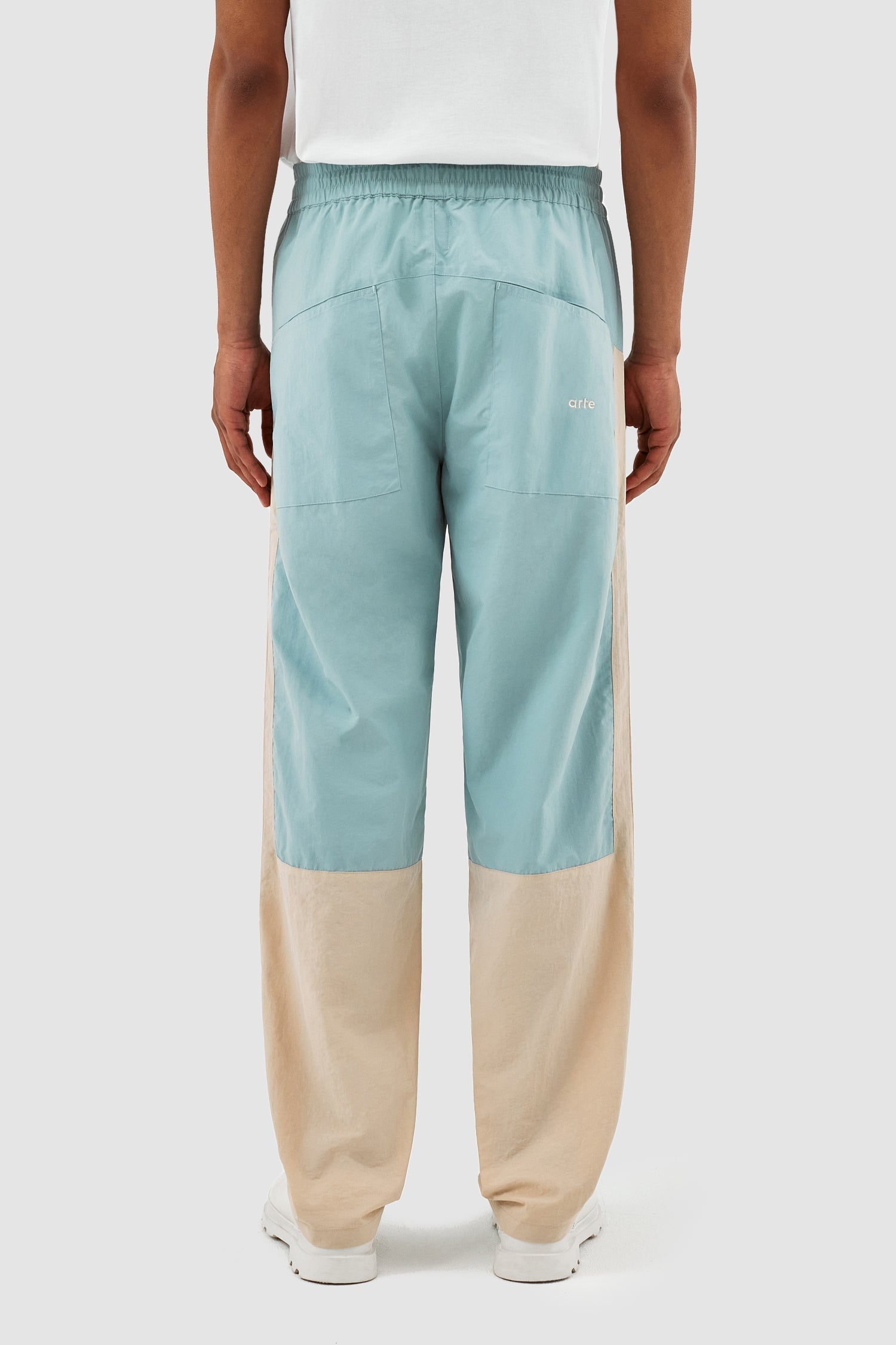 Pantalon Jeremy contrasté - Bleu clair/crème