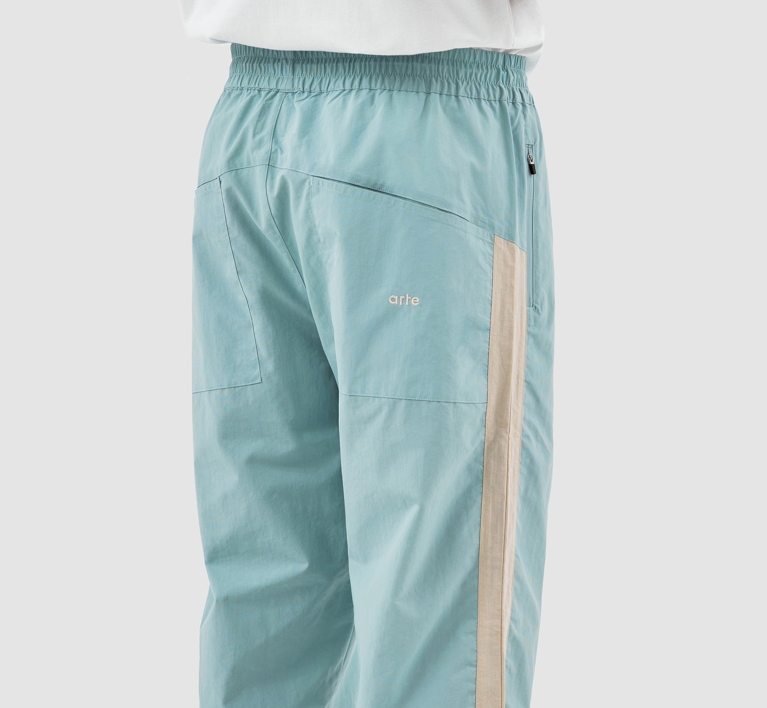 Pantalon Jeremy contrasté - Bleu clair/crème