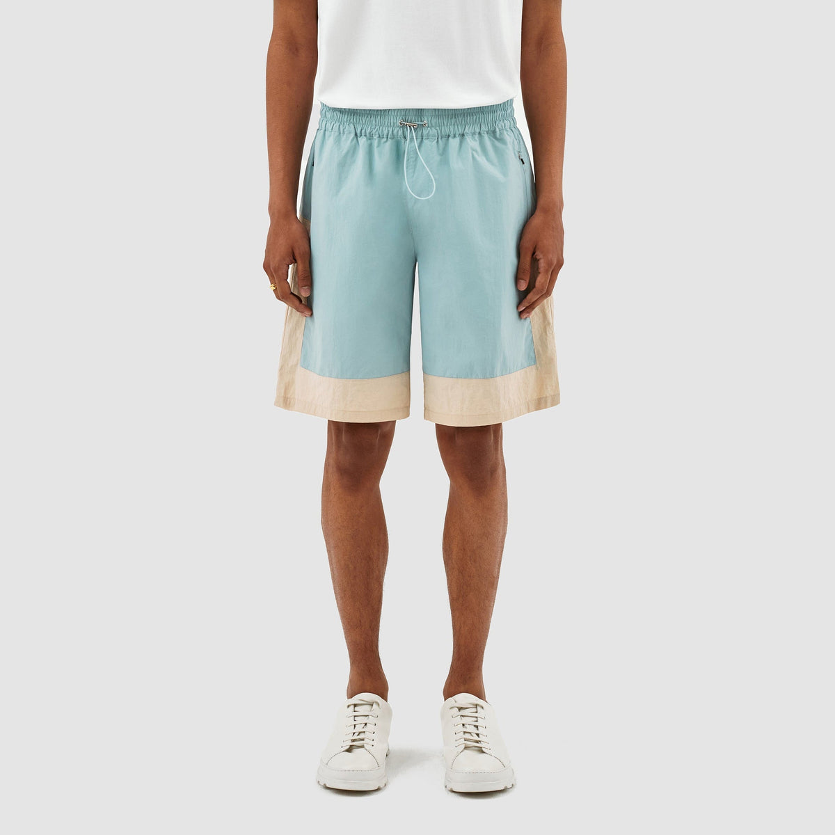 Short Steiner Contrast - Bleu clair/crème