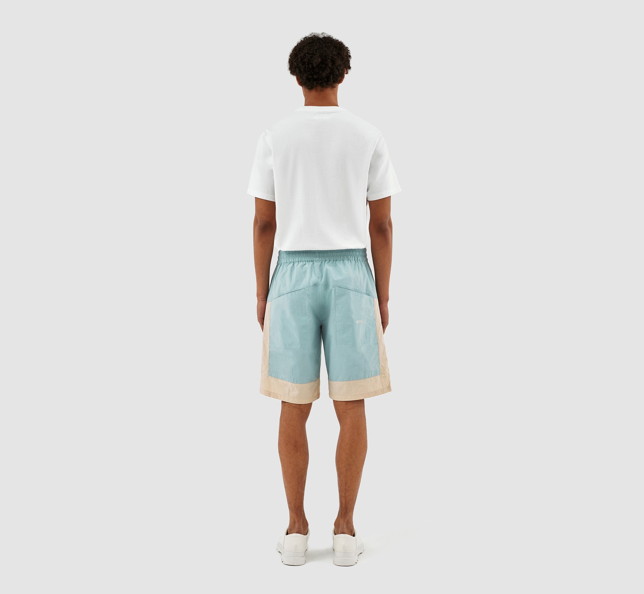 Short Steiner Contrast - Bleu clair/crème
