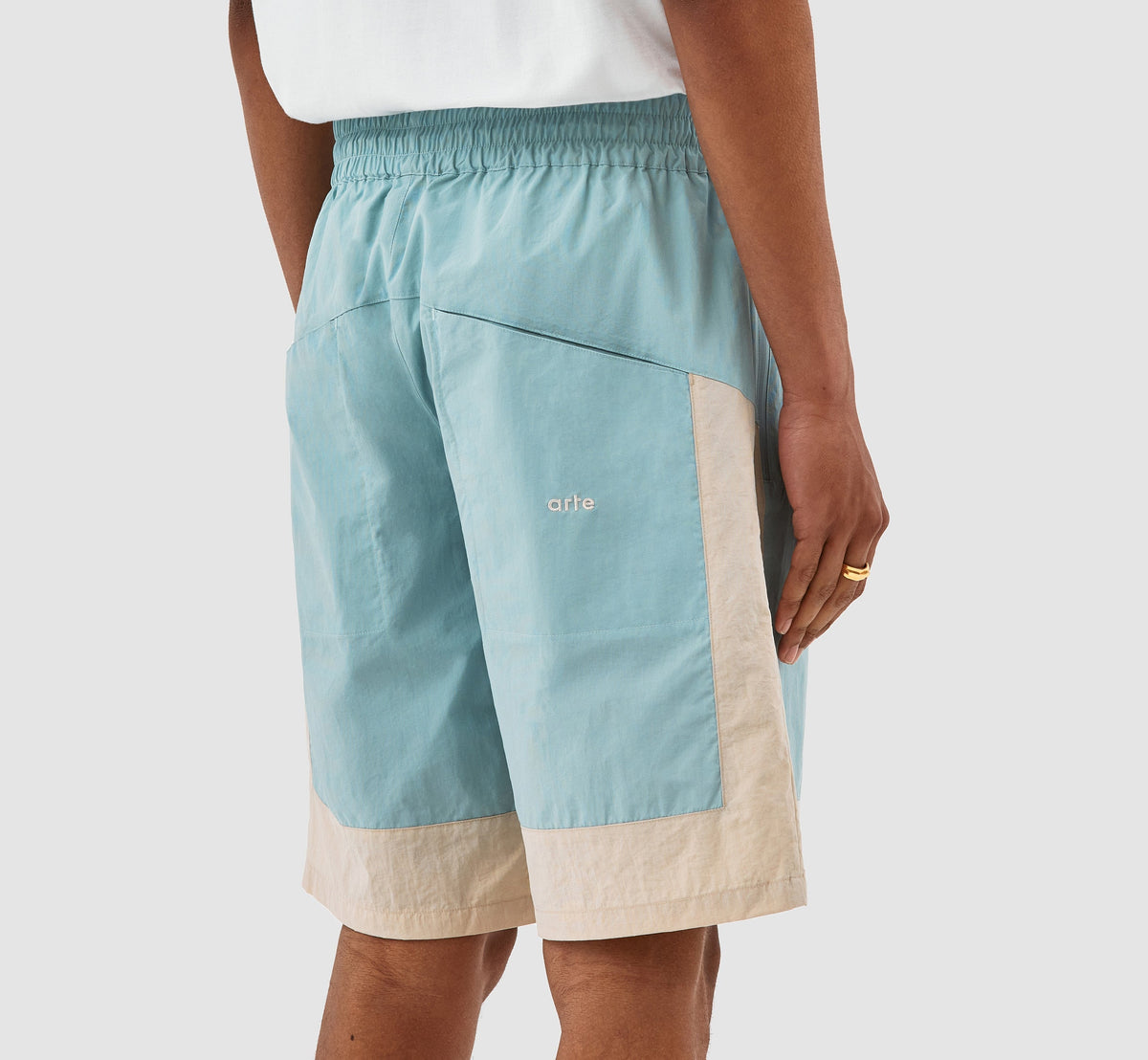 Short Steiner Contrast - Bleu clair/crème