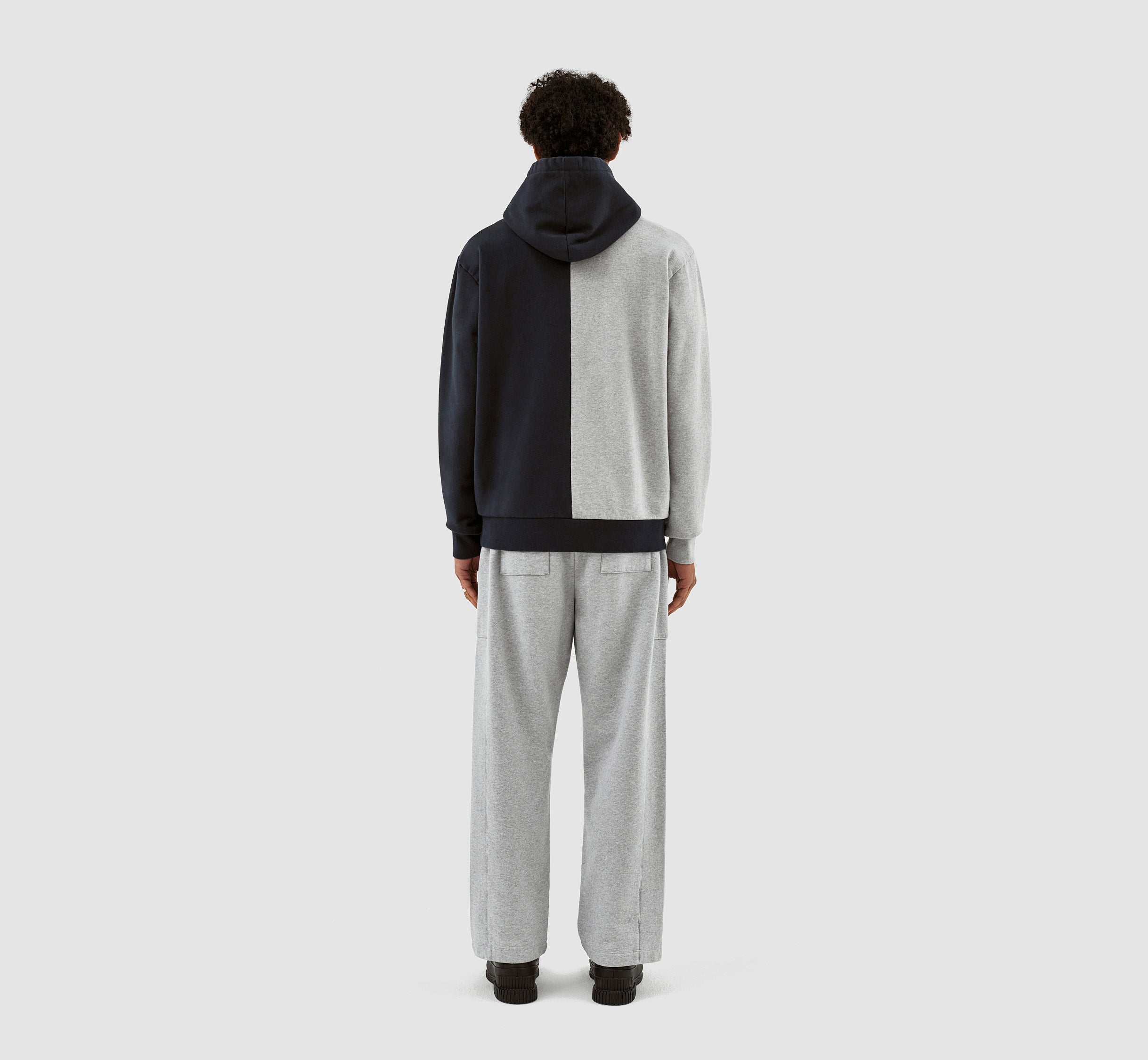 Herbert Colorblock Hoodie - Gris/Marine