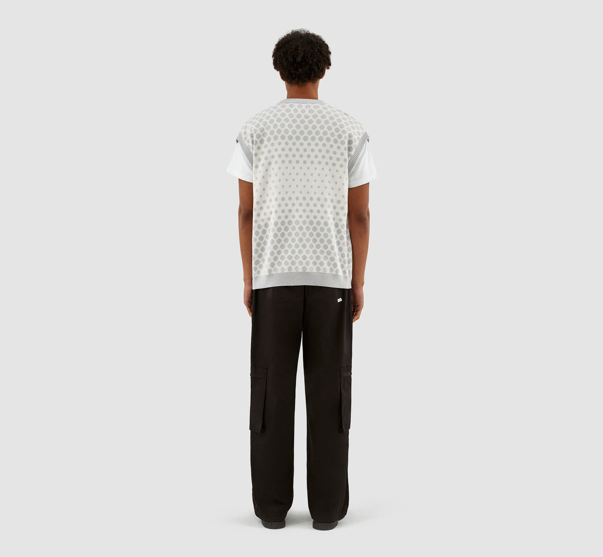 Tricot à pois Karl - Crème/Gris clair