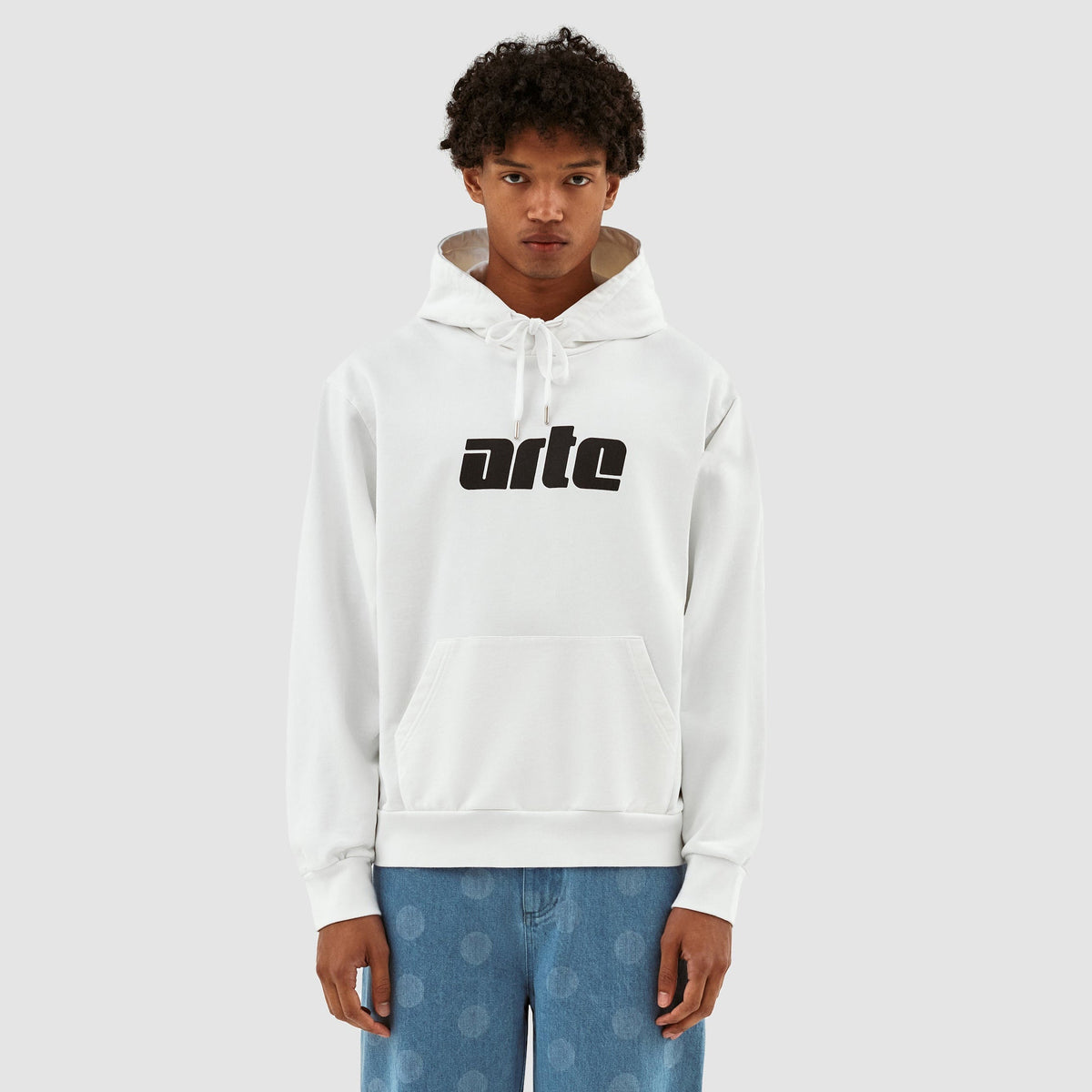 Sweat à capuche avec logo Hannes - Blanc