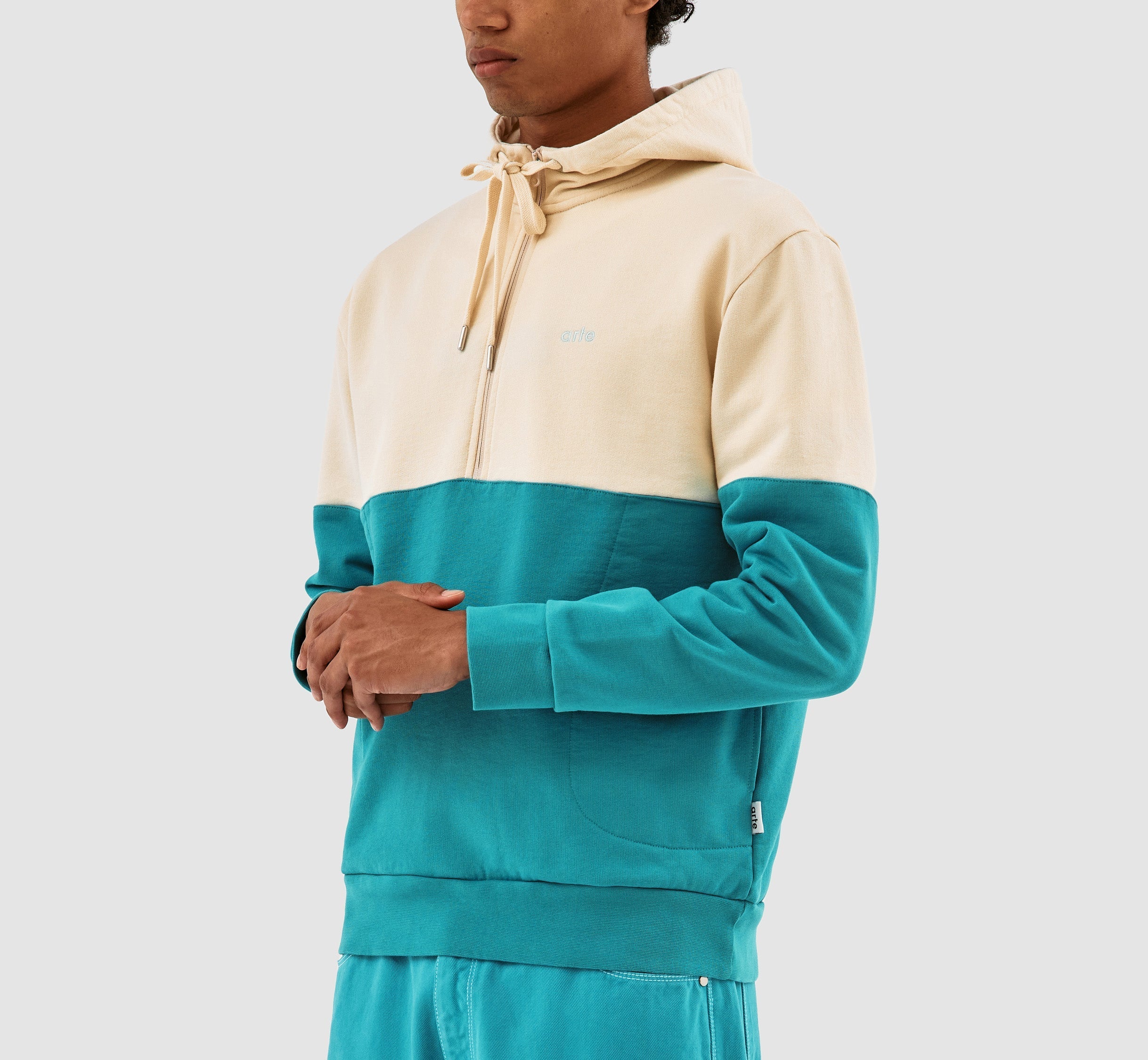 Henny Multi Hoodie - Crème/Bleu de lac