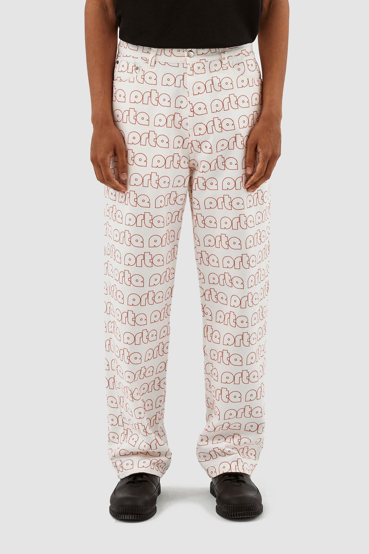 Pantalon Paul Allover Logo - Rouge/Blanc