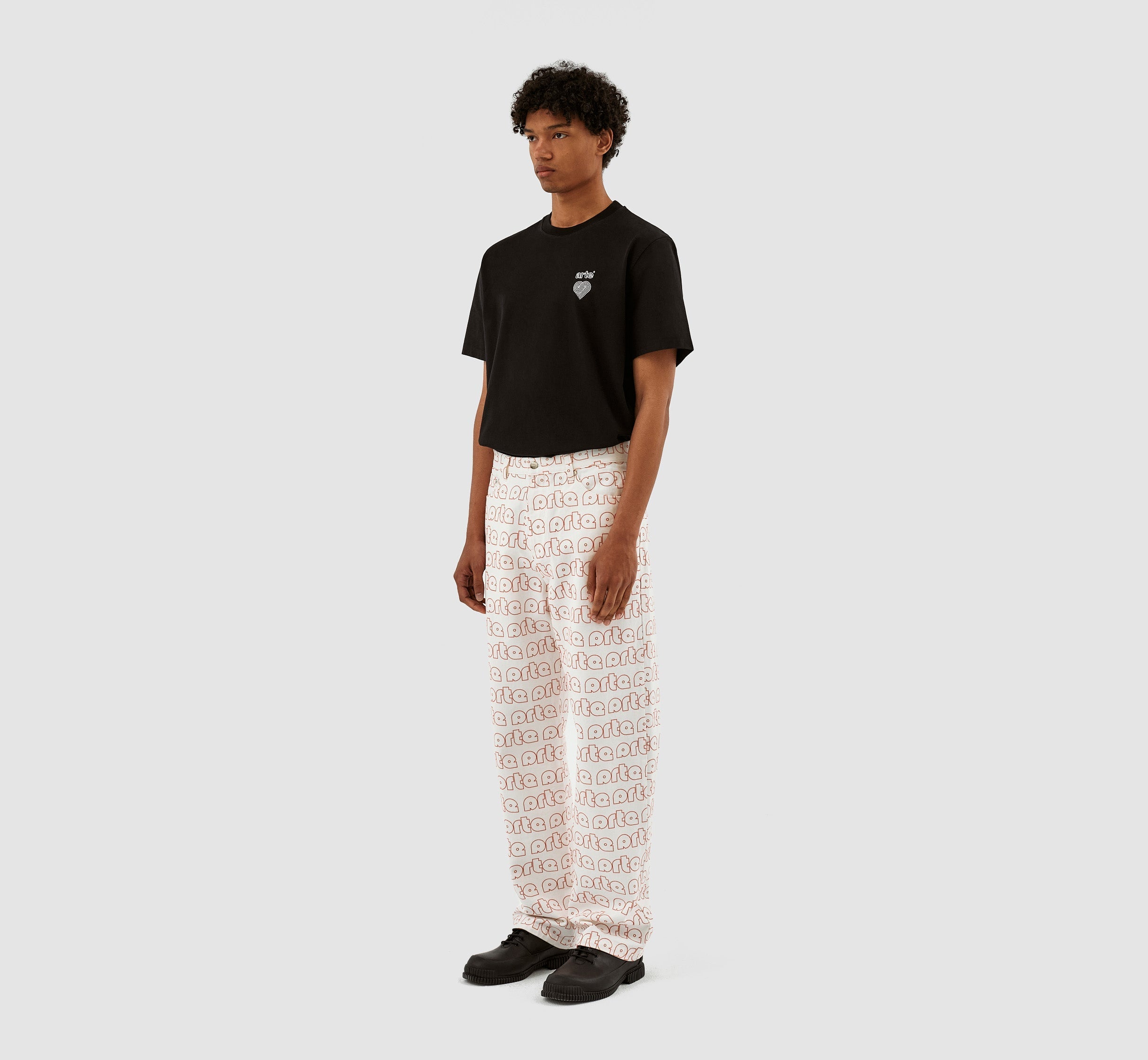 Pantalon Paul Allover Logo - Rouge/Blanc