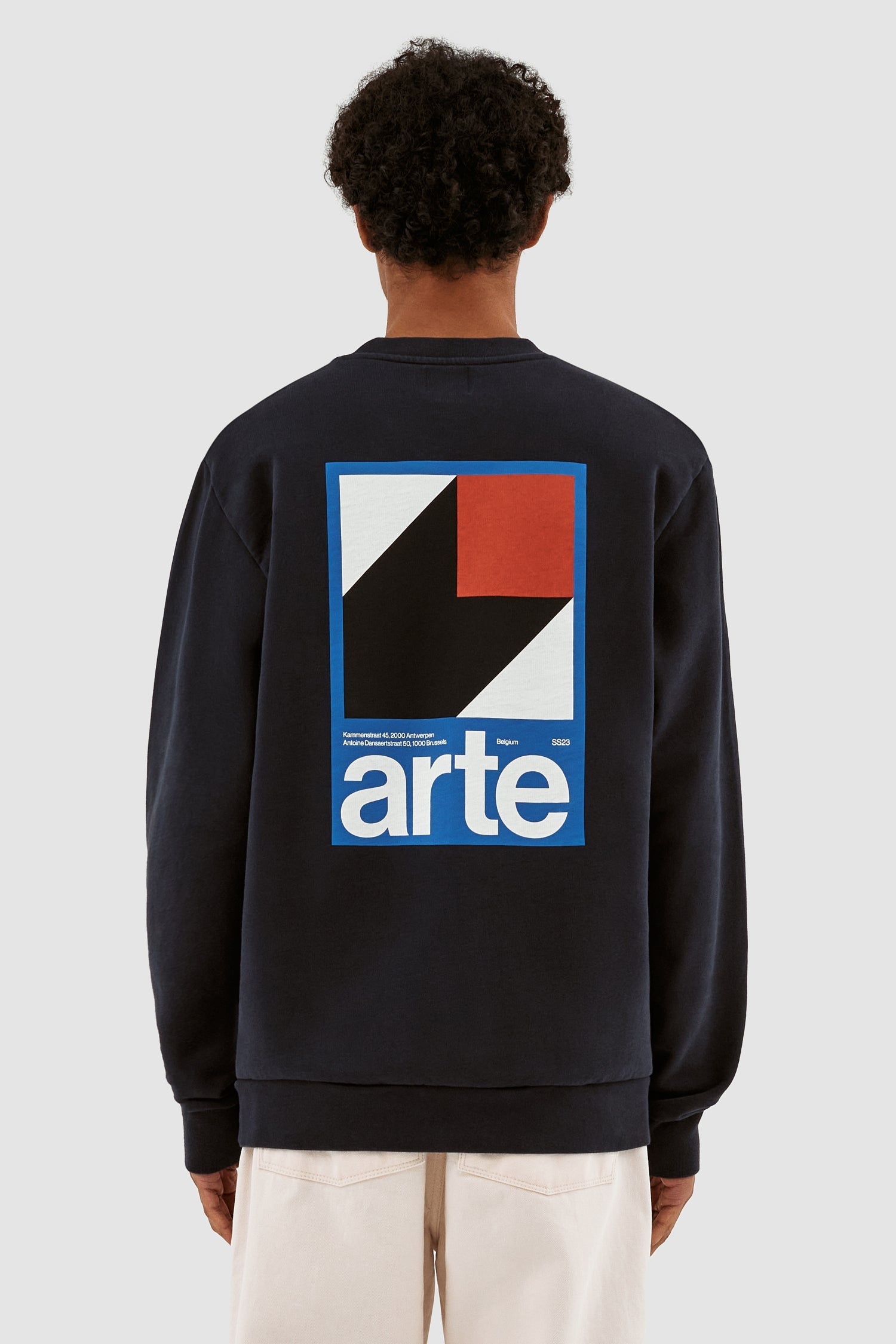 Conrad Back Print Crewneck - Marine
