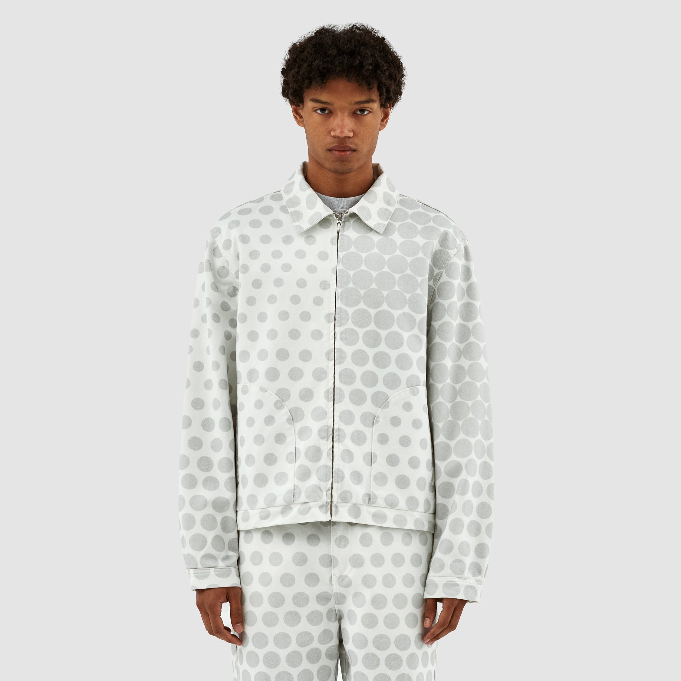 Veste à pois Jackson - Crème/Gris clair