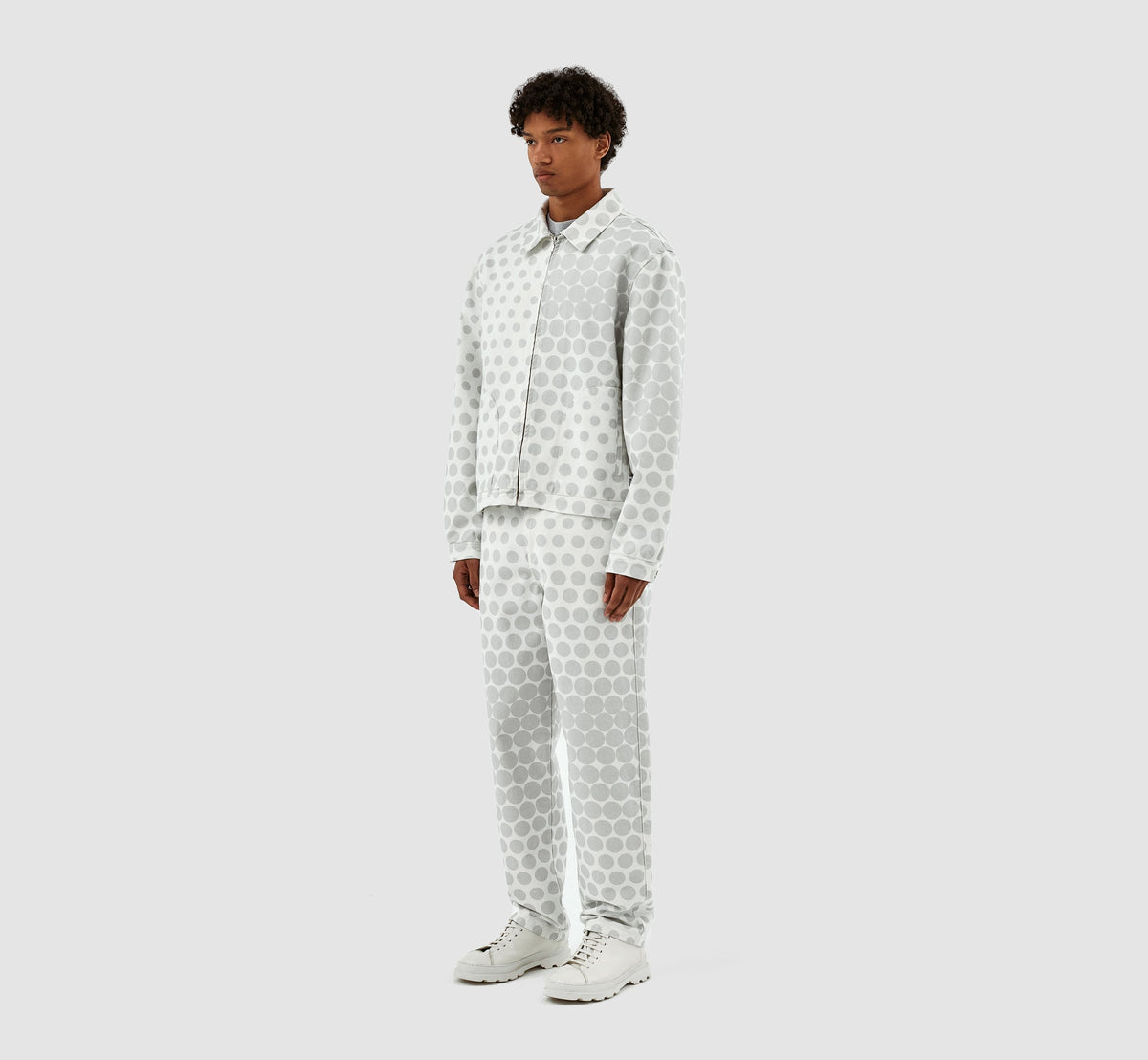 Veste à pois Jackson - Crème/Gris clair