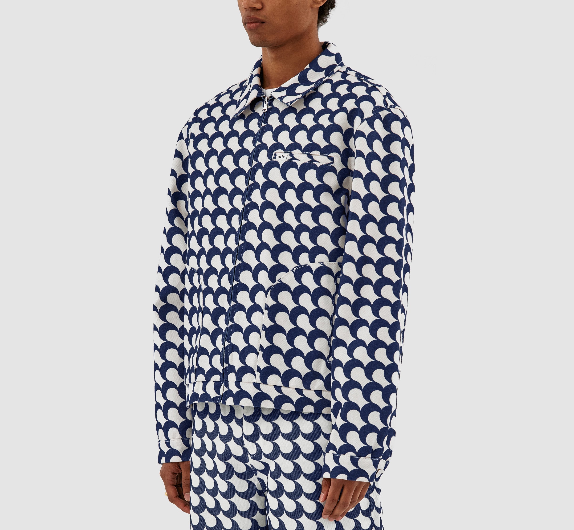 Veste Jackson imprimé Bau - Marine/Blanc