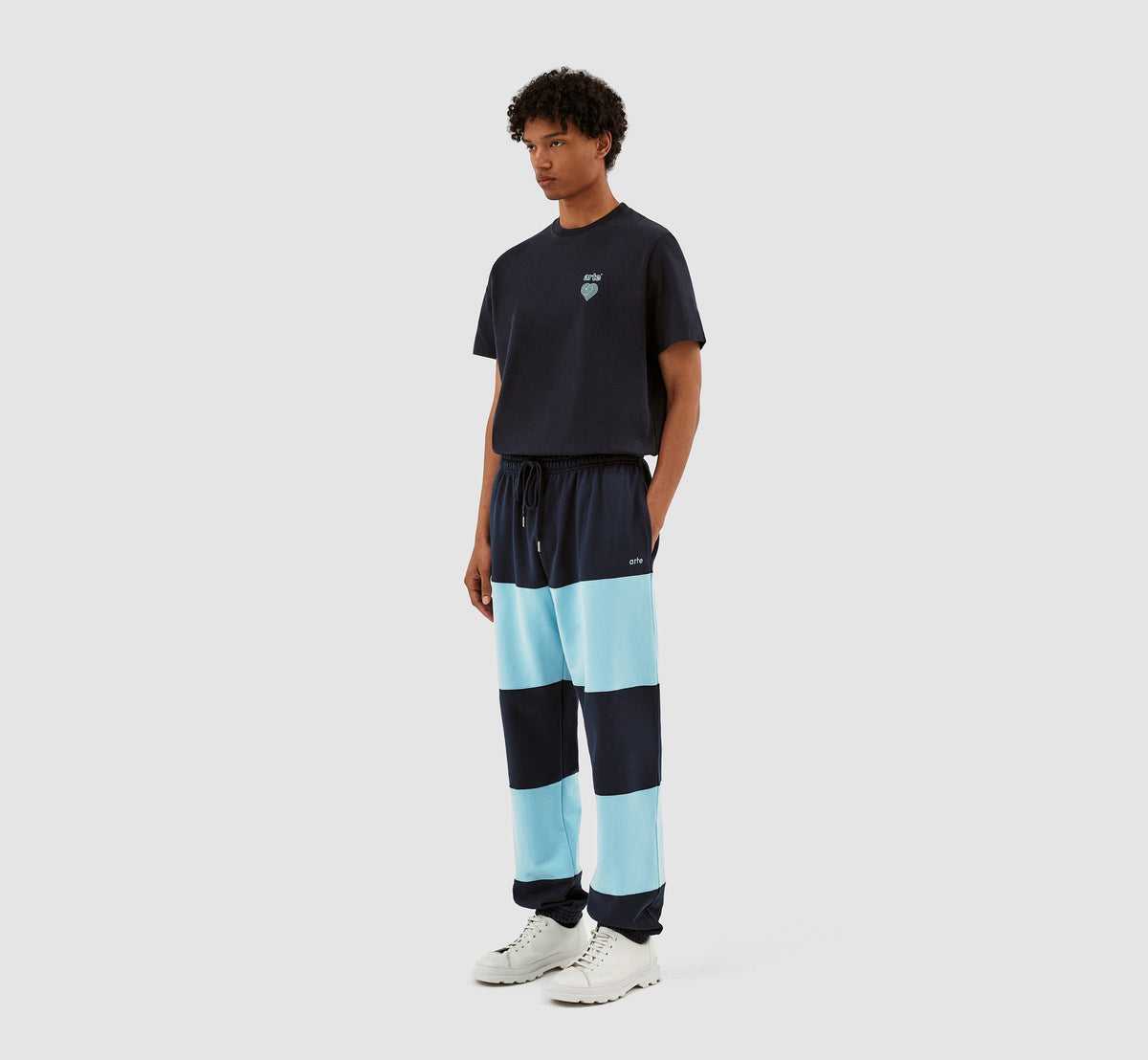 Pantalon à rayures Tristian - Marine/Bleu clair