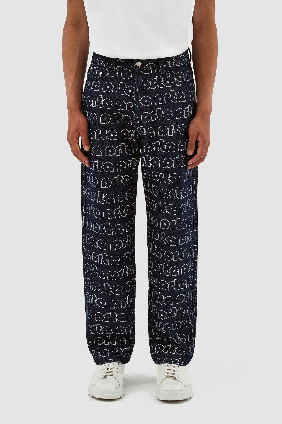 Pantalon Paul Allover Logo - Bleu/Blanc