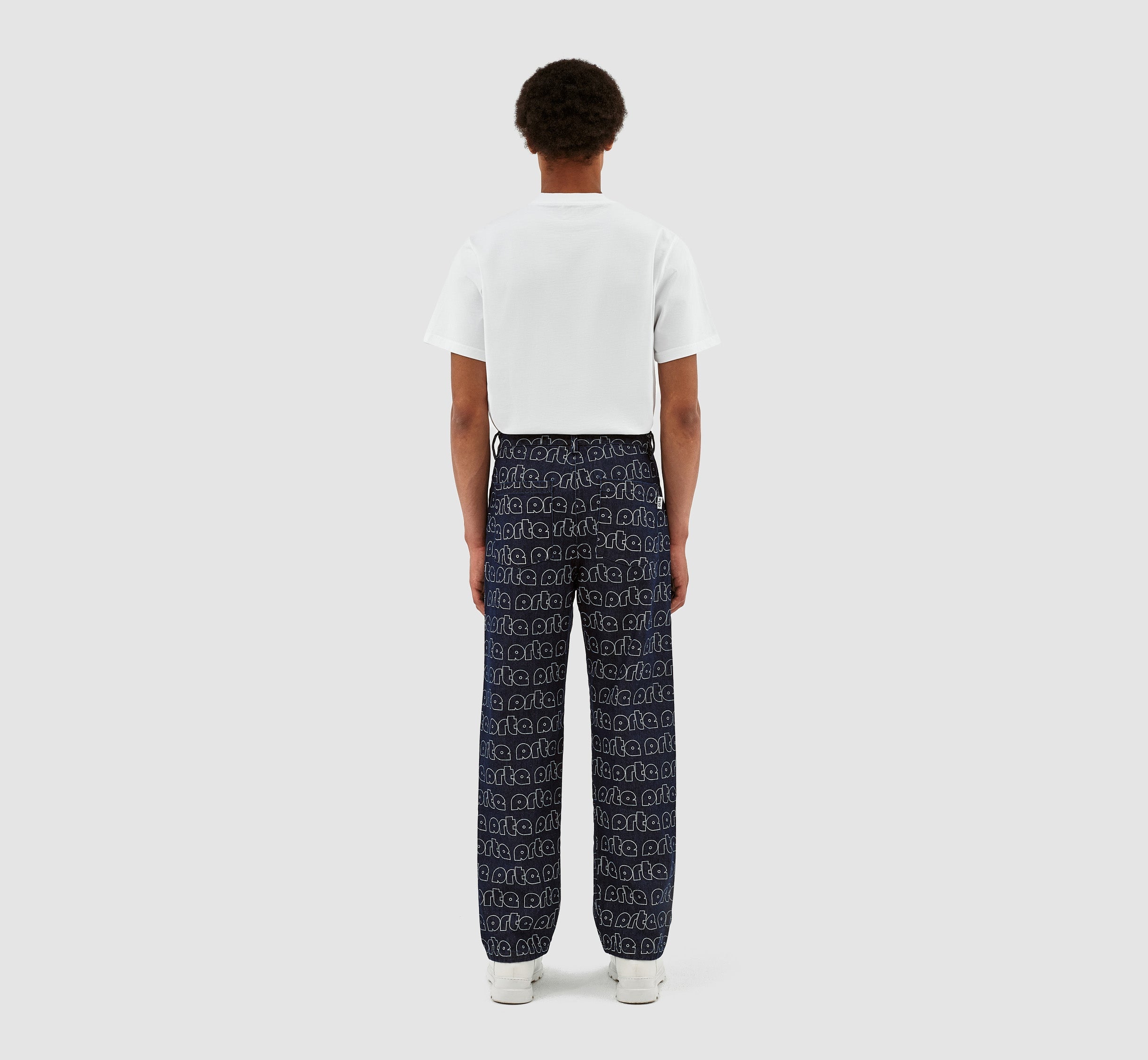 Pantalon Paul Allover Logo - Bleu/Blanc