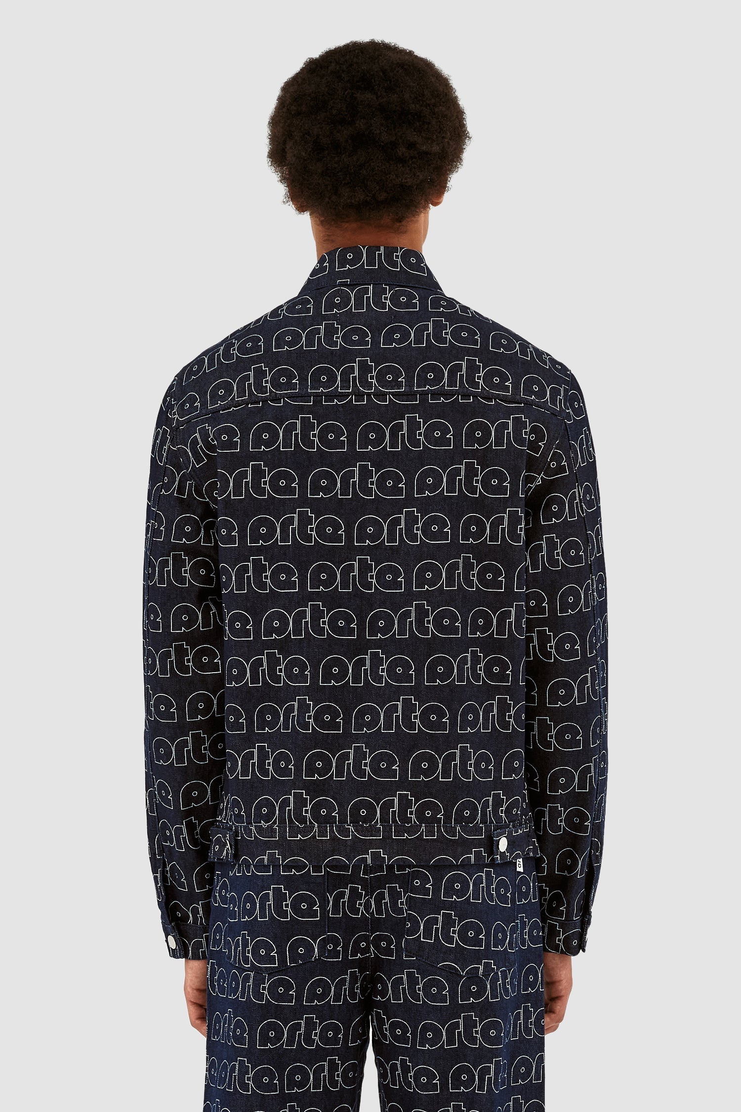 Veste Jackson avec logo Allover - Bleu/Blanc