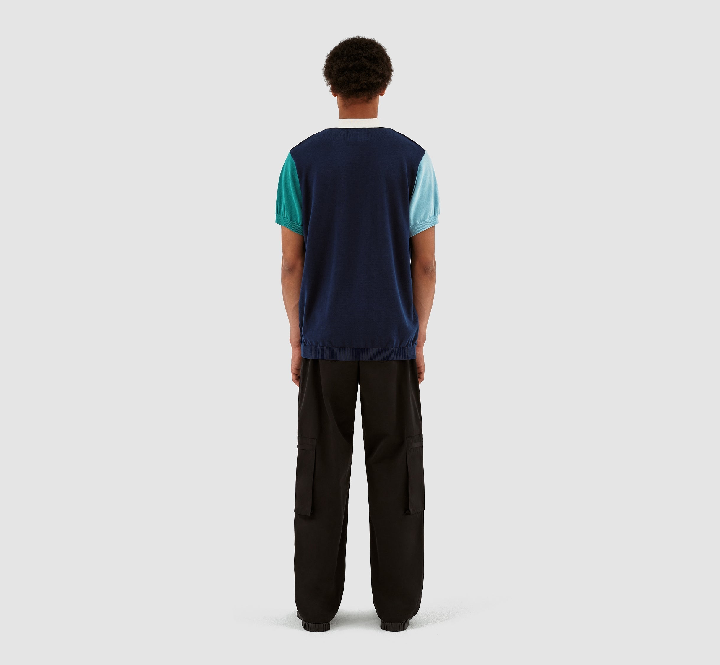 Polo contrasté Koren - Marine
