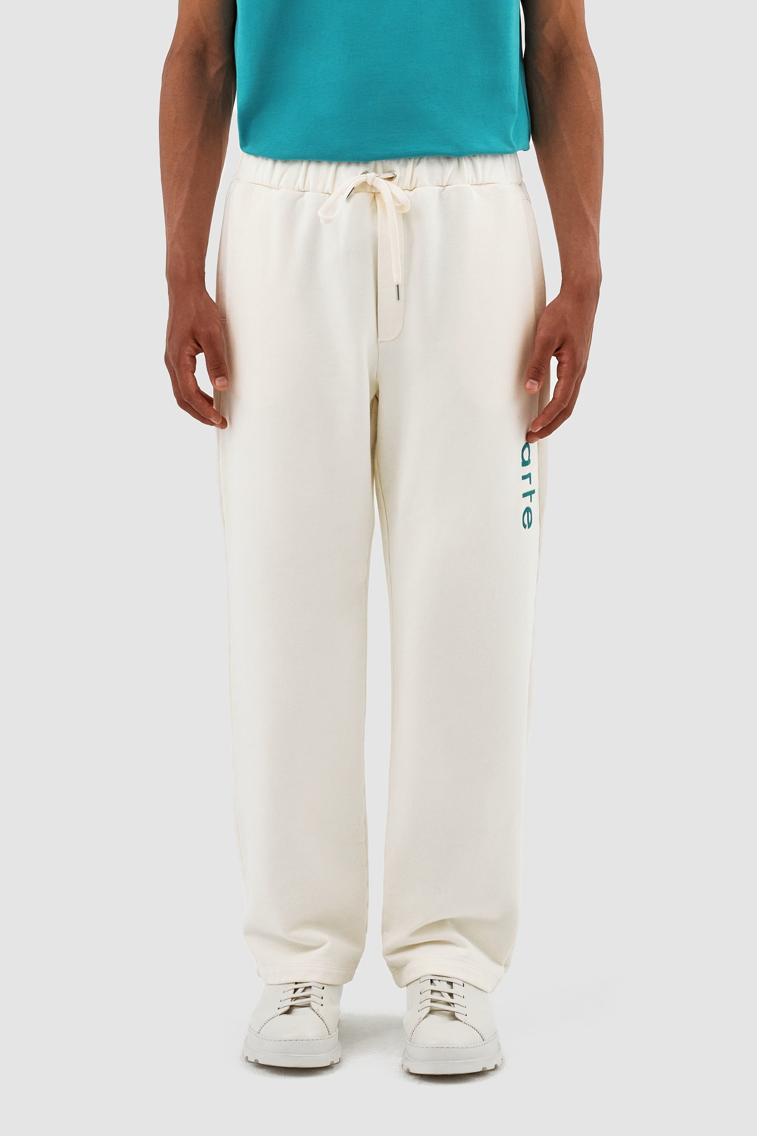 Pantalon à logo latéral Tristian - Crème