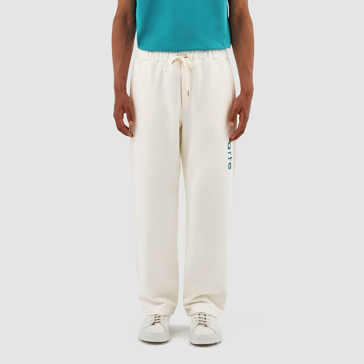 Pantalon à logo latéral Tristian - Crème