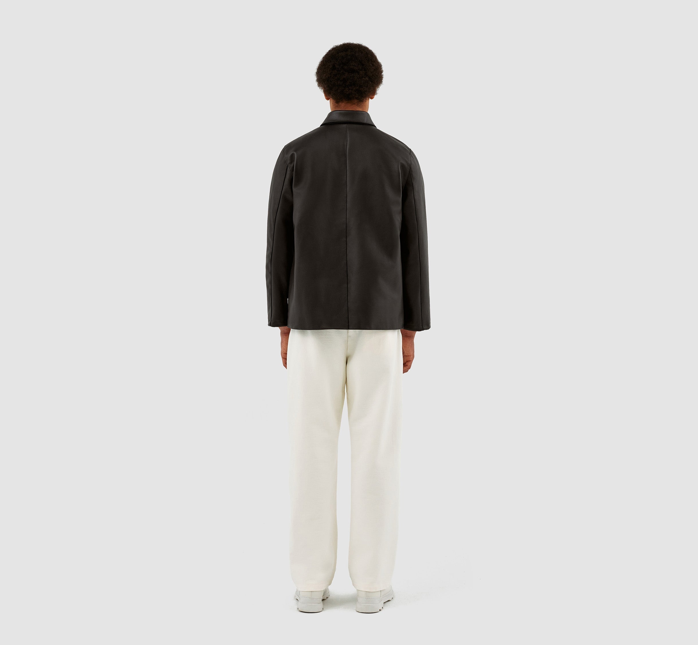 John Leather Jacket - Noir