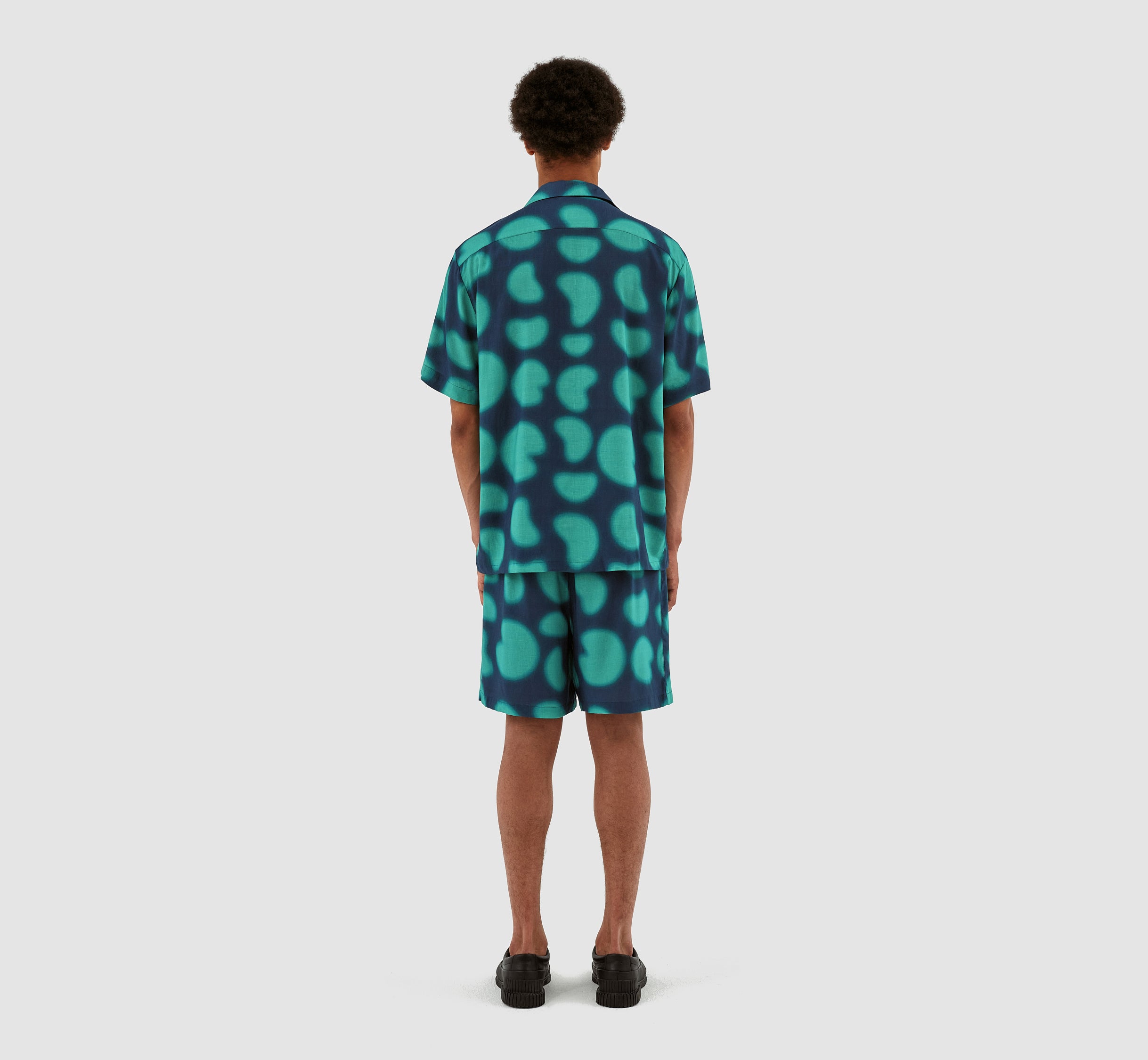 Chemise imprimée Scottie - Marine/Vert