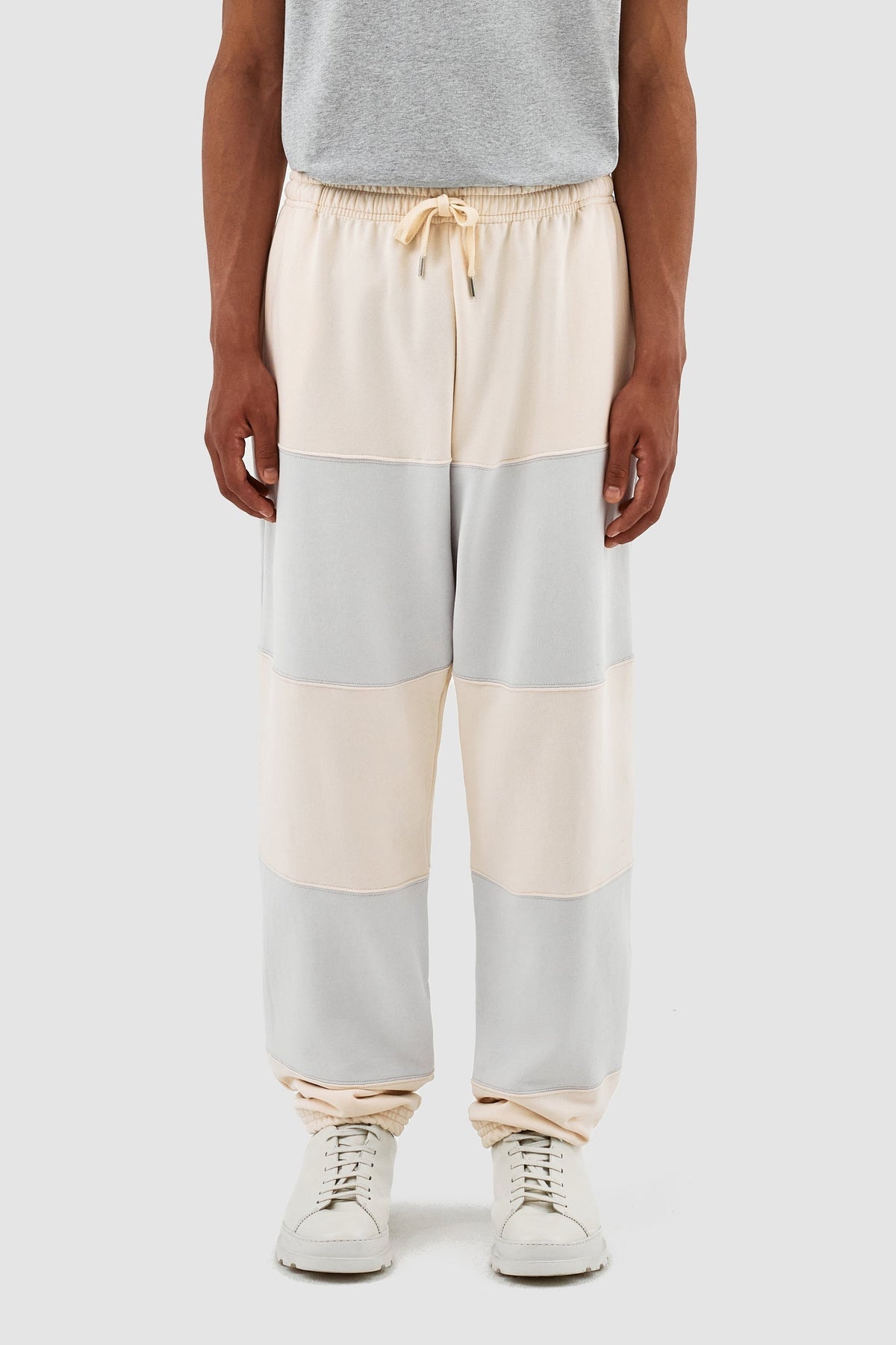 Pantalon à rayures Tristian - Crème/Gris clair