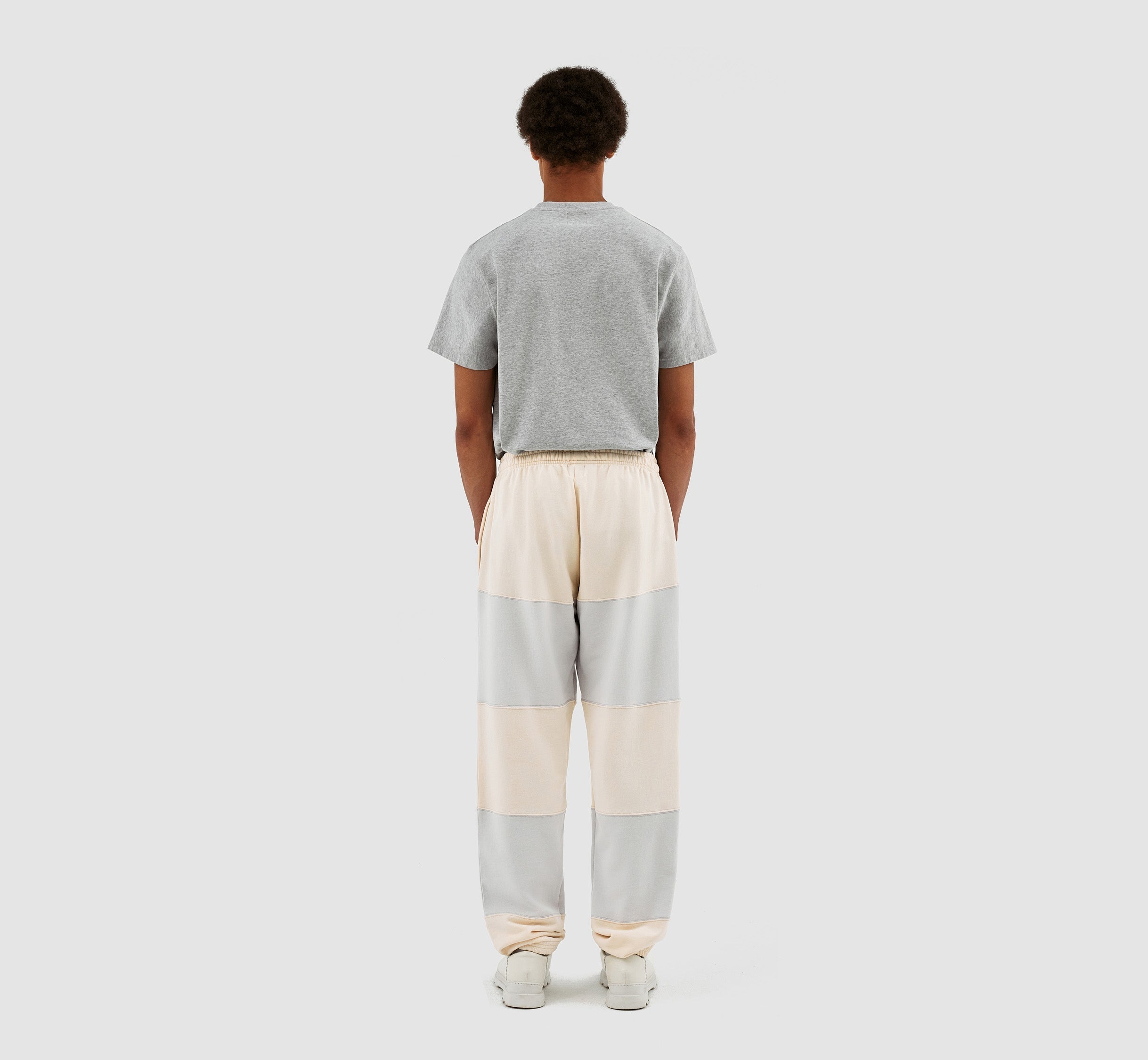 Pantalon à rayures Tristian - Crème/Gris clair