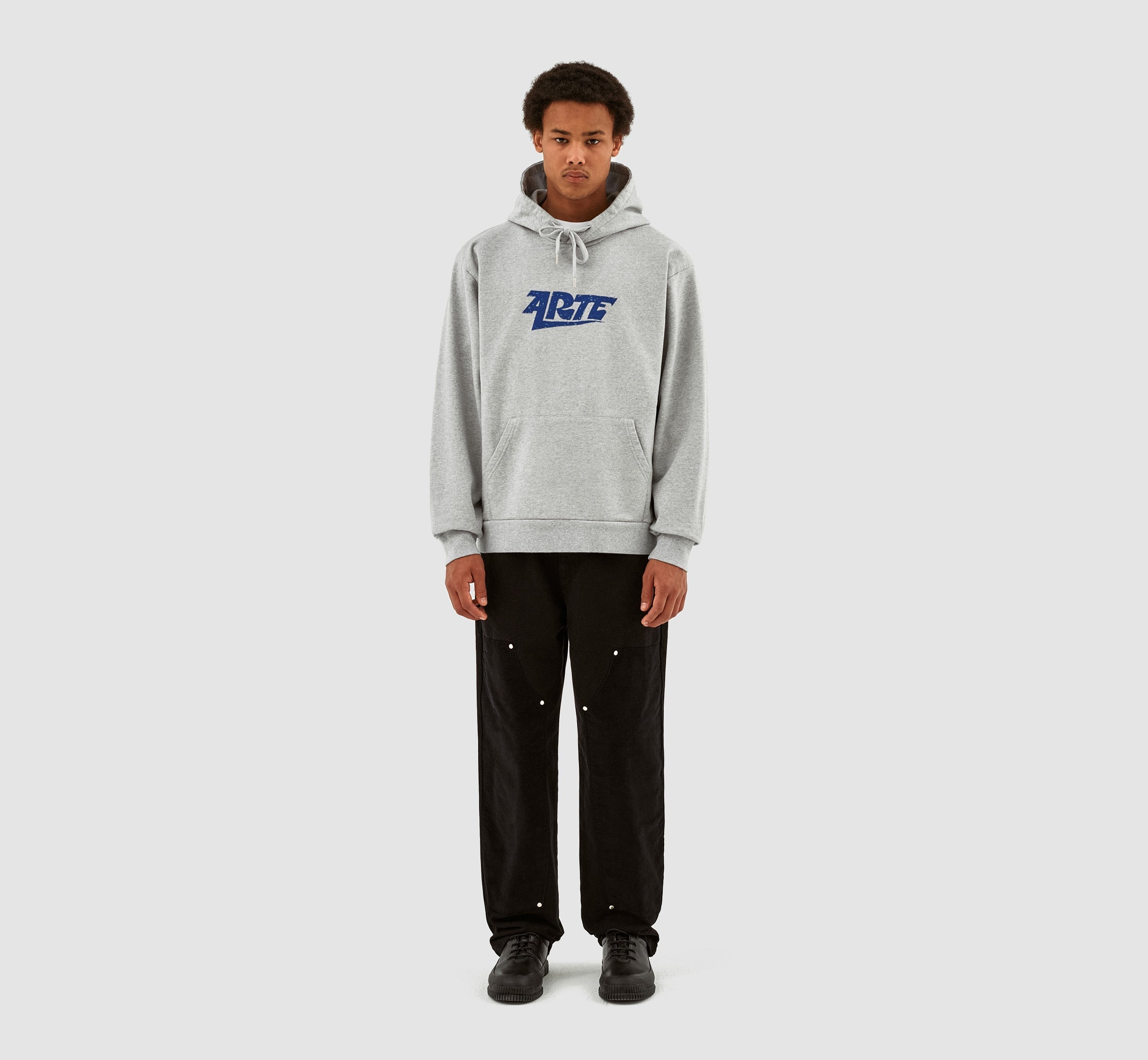 Sweat à capuche avec logo Harris - Gris