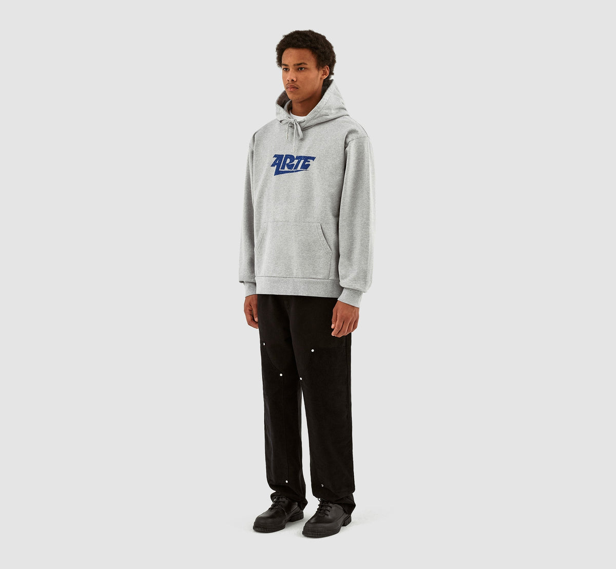 Sweat à capuche avec logo Harris - Gris