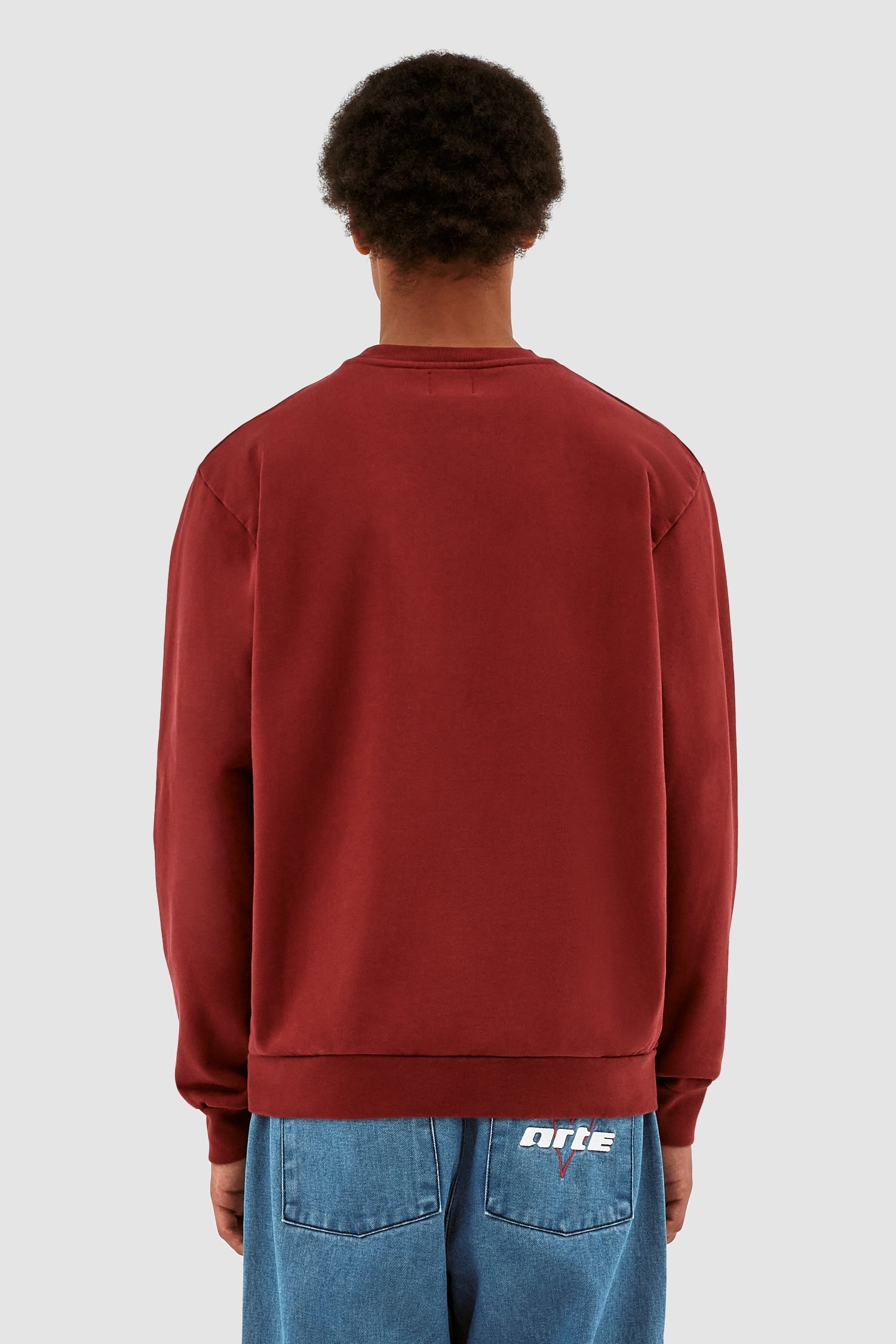 Clarck Block Logo Crewneck - Bordeaux