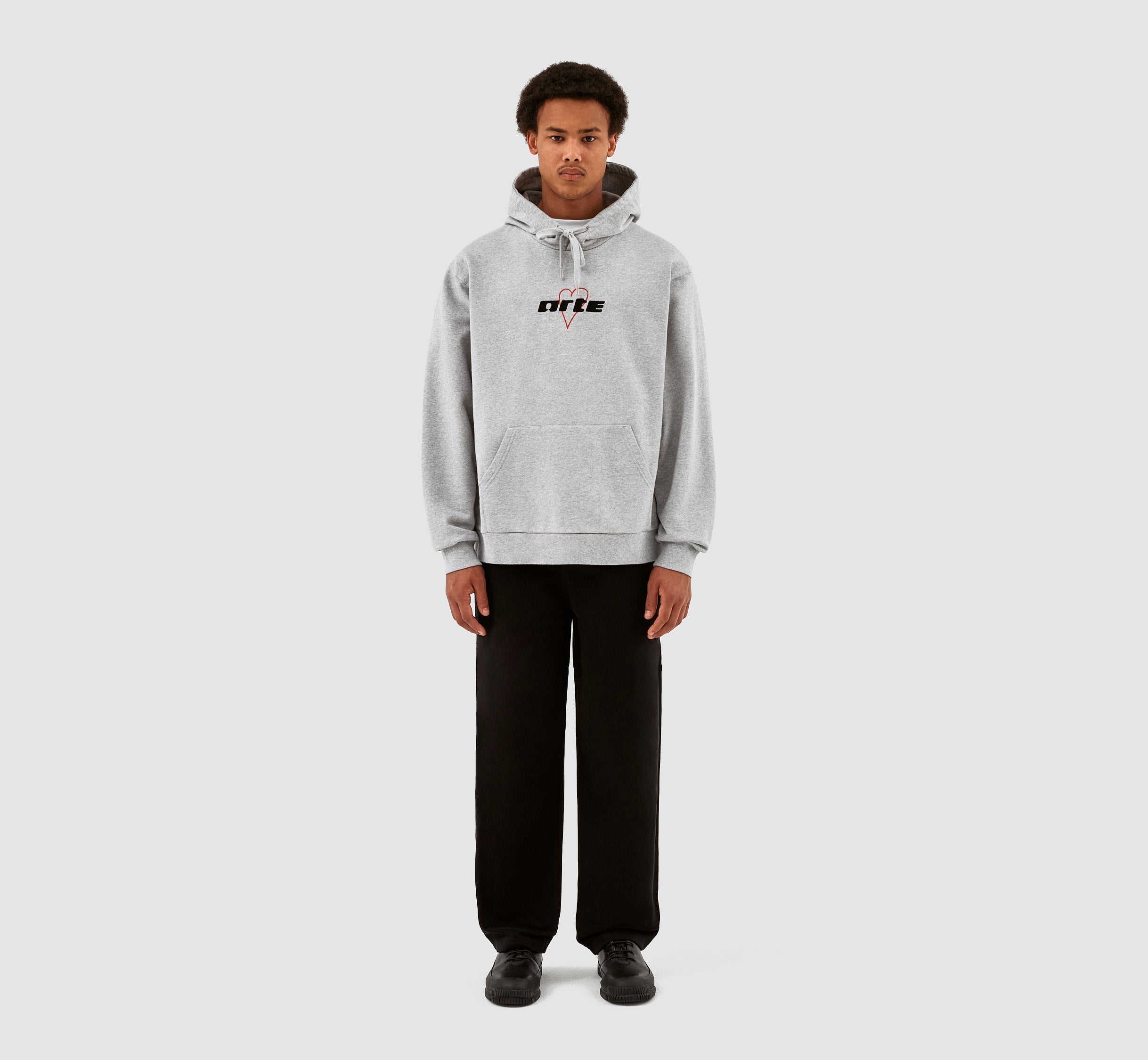 Sweat à capuche Harris Big Heart Logo - Gris