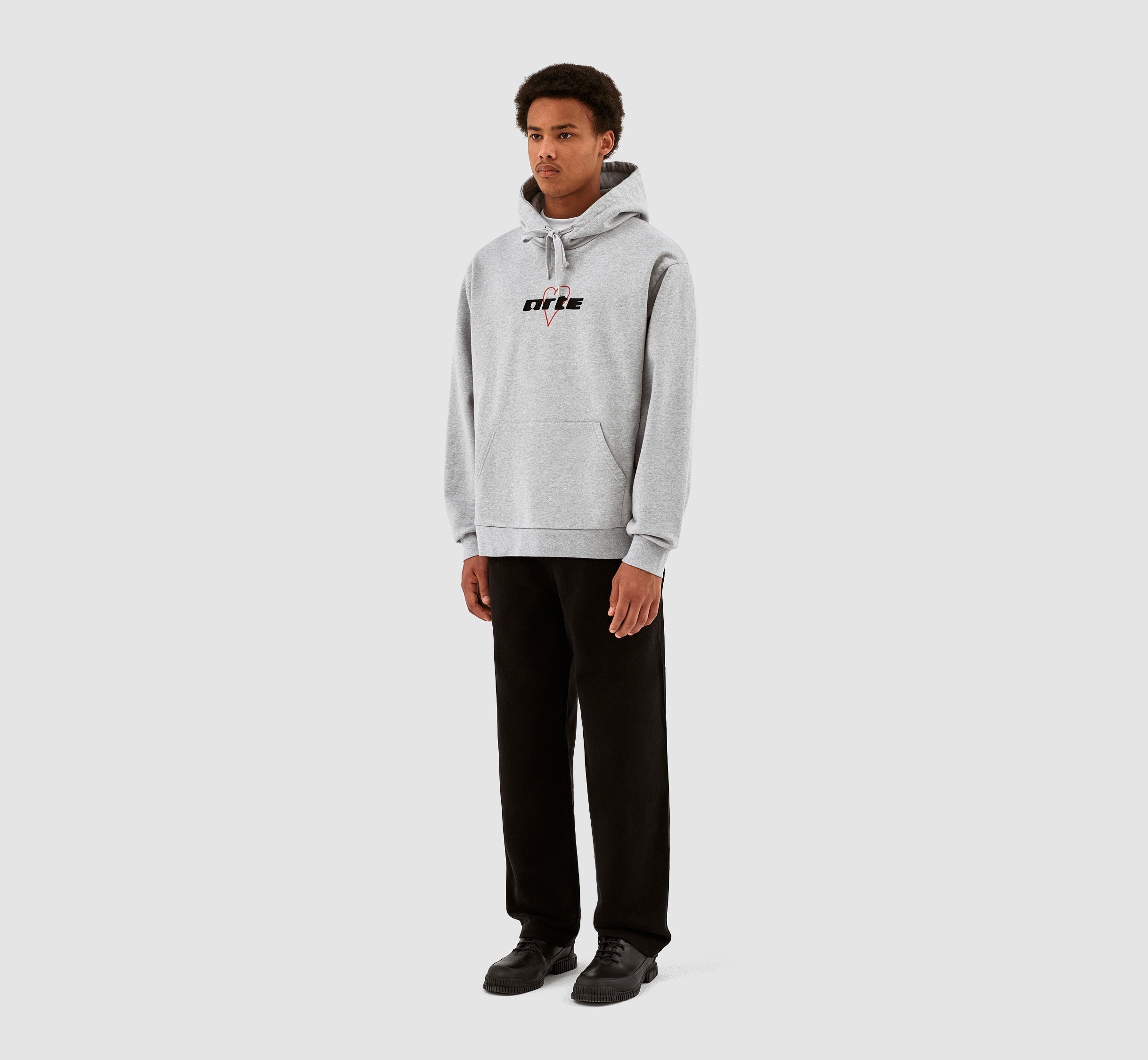 Sweat à capuche Harris Big Heart Logo - Gris