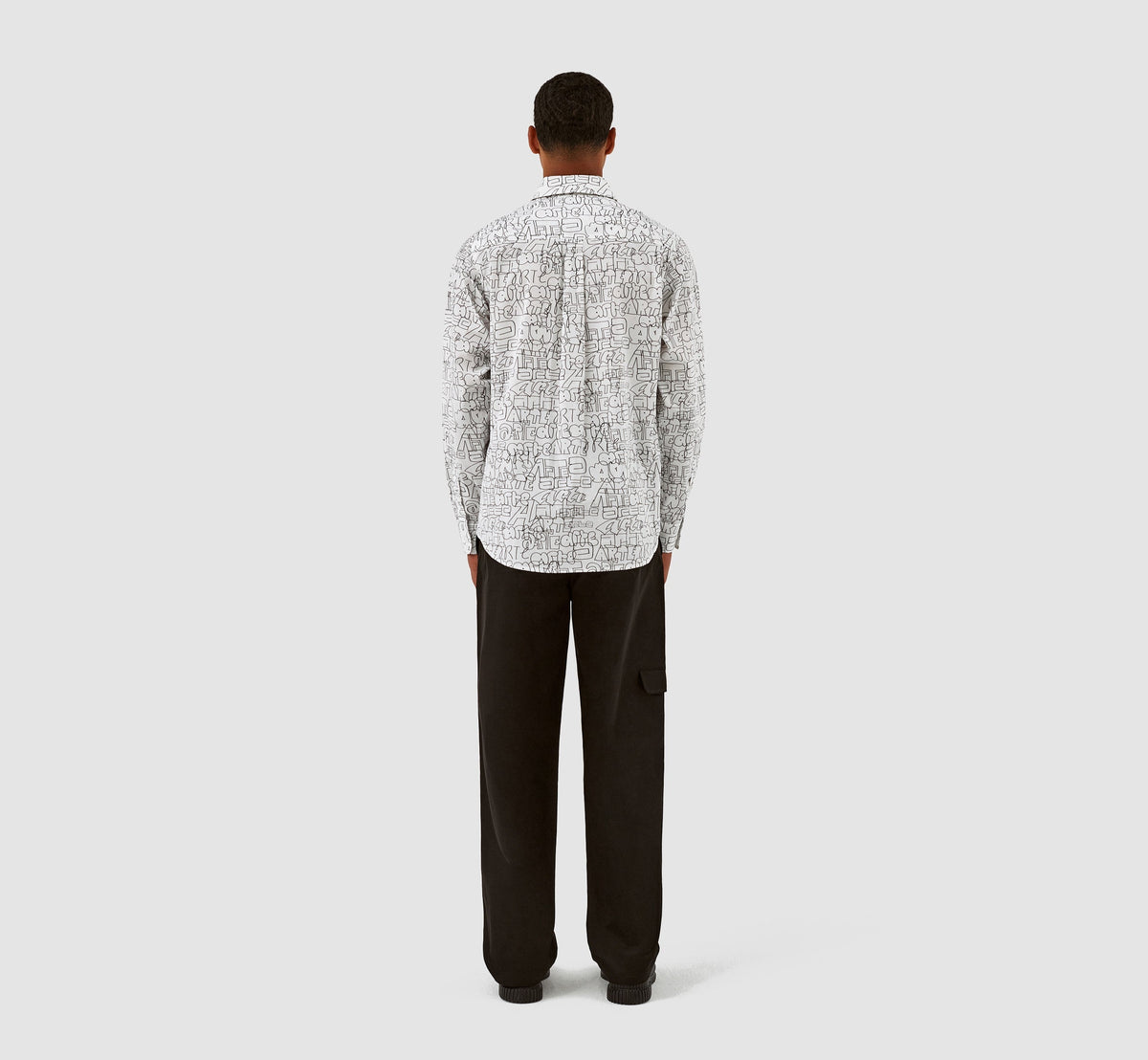 Chemise Stockton avec logo Allover - Blanc/Noir