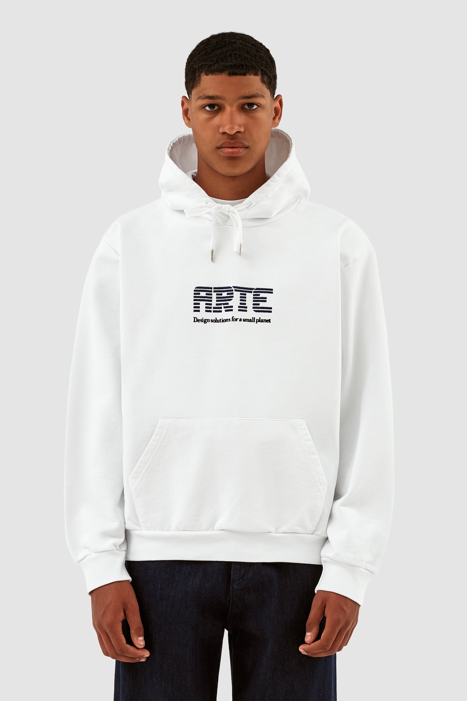 Sweat à capuche Harris Patch Logo - Blanc