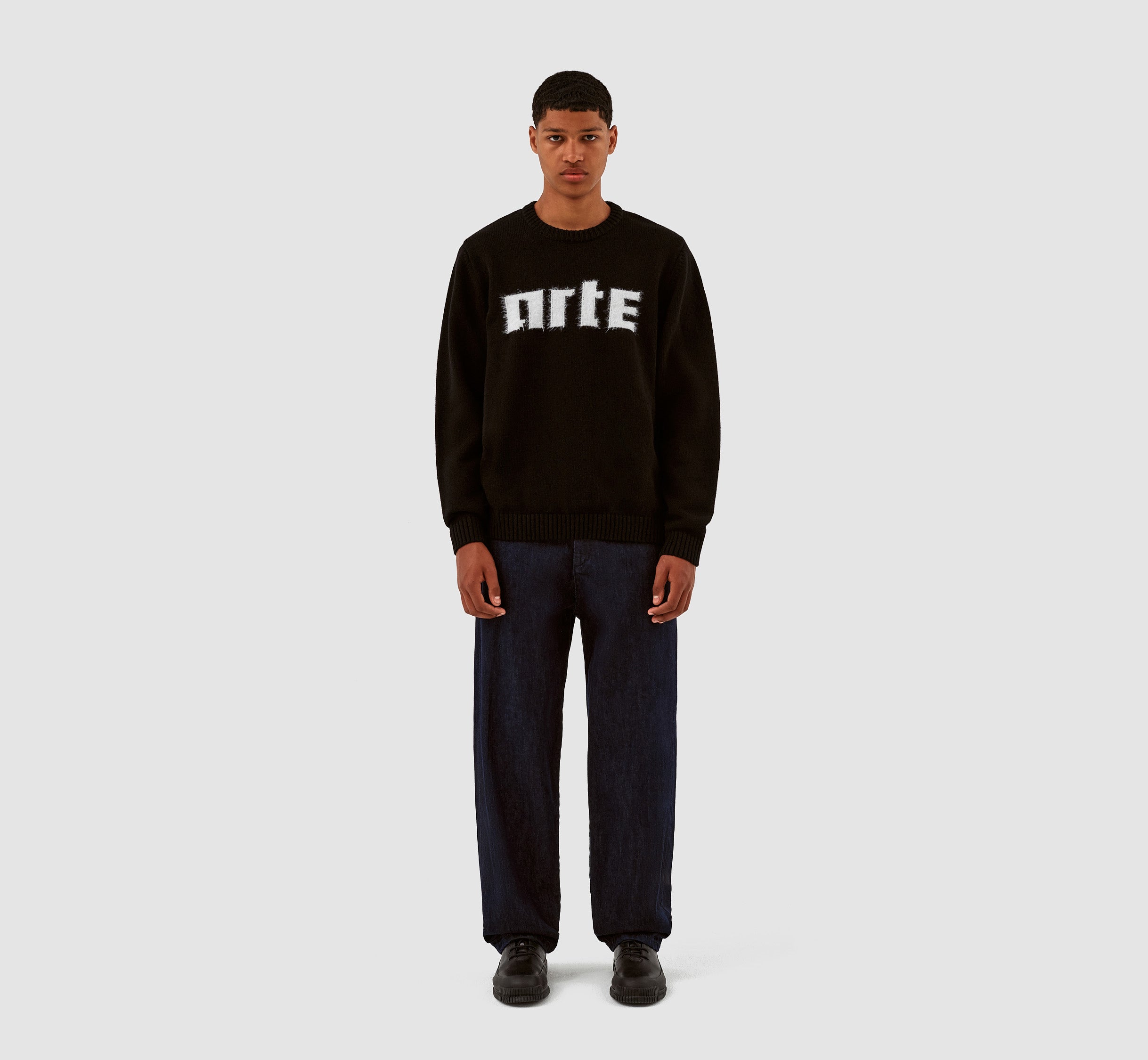 Pull en maille avec logo Kobe - Noir