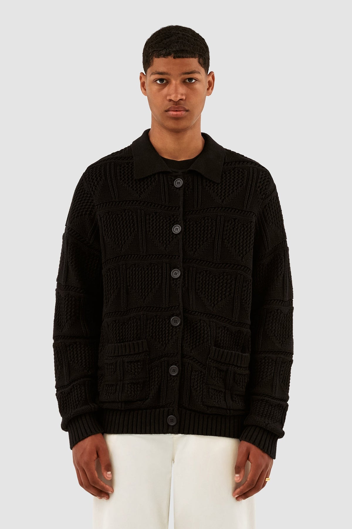 Cardigan croche Kyle - Noir