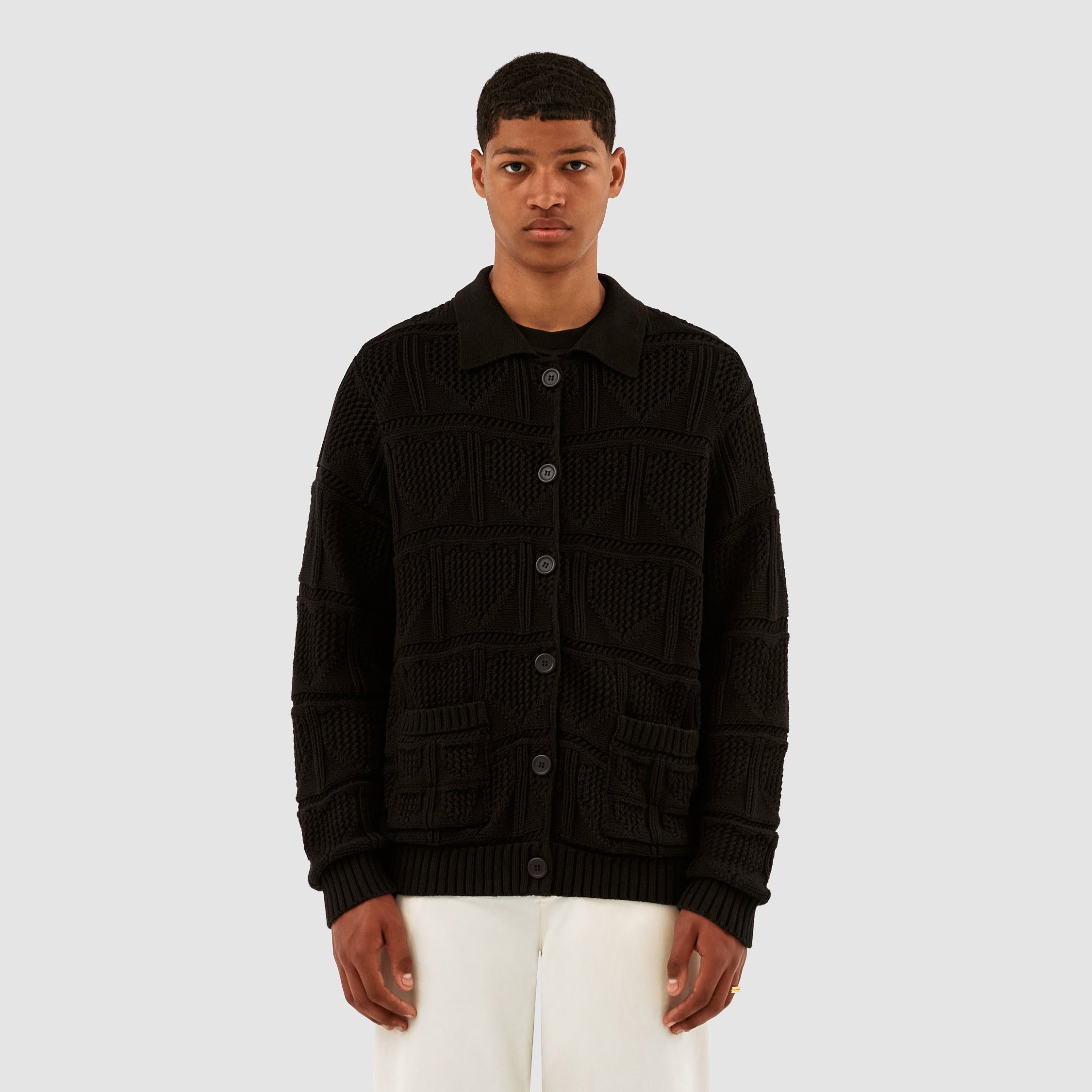 Cardigan croche Kyle - Noir