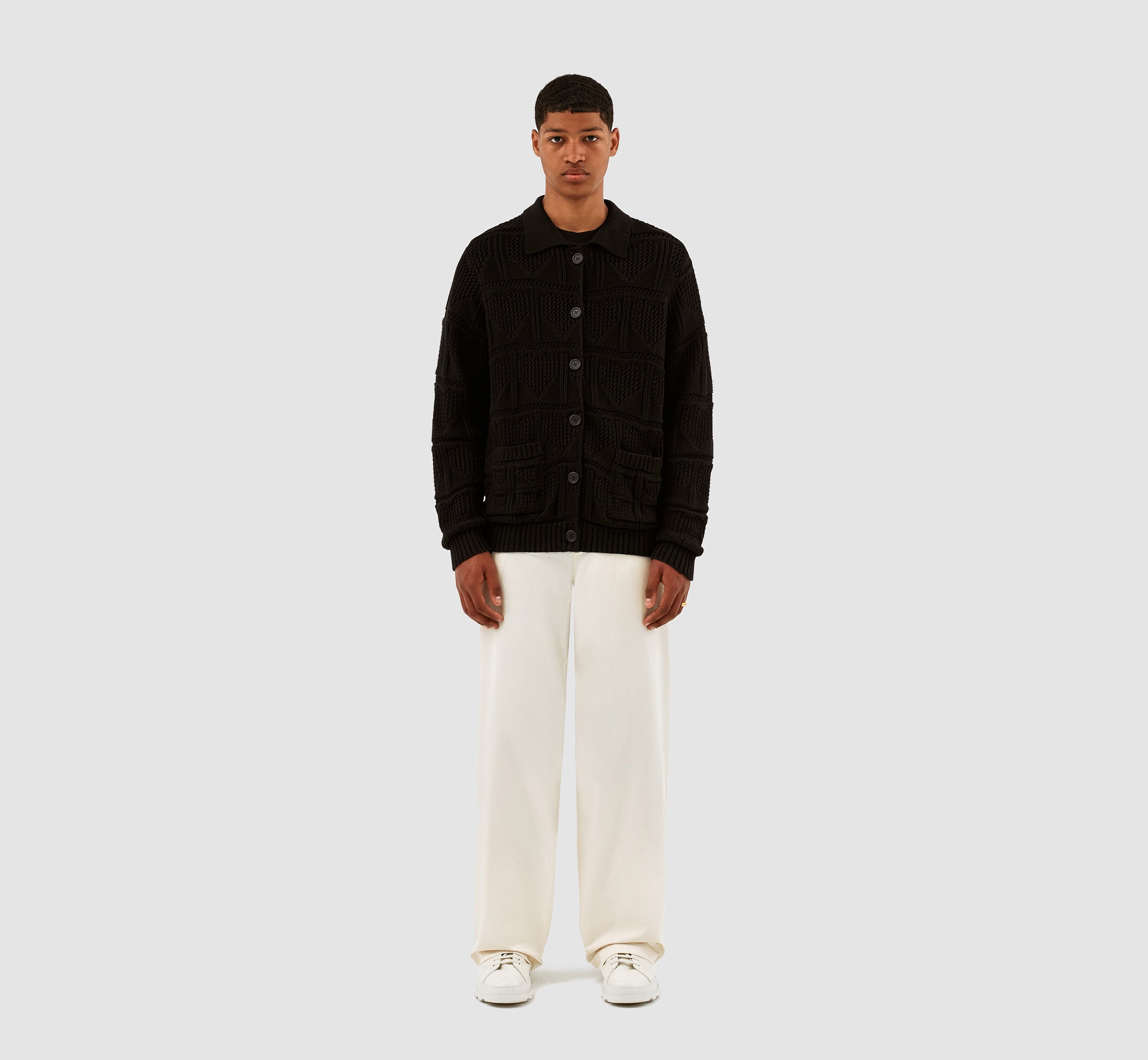 Cardigan croche Kyle - Noir