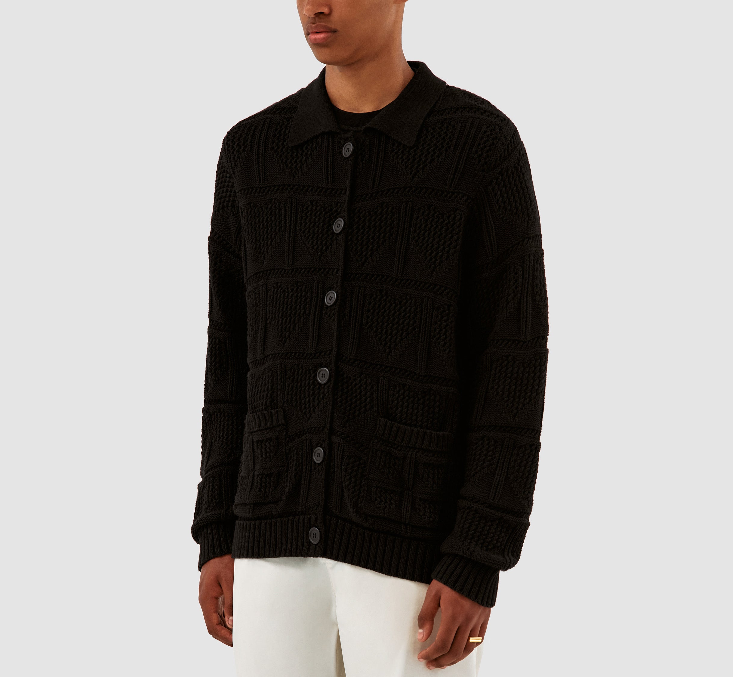 Cardigan croche Kyle - Noir