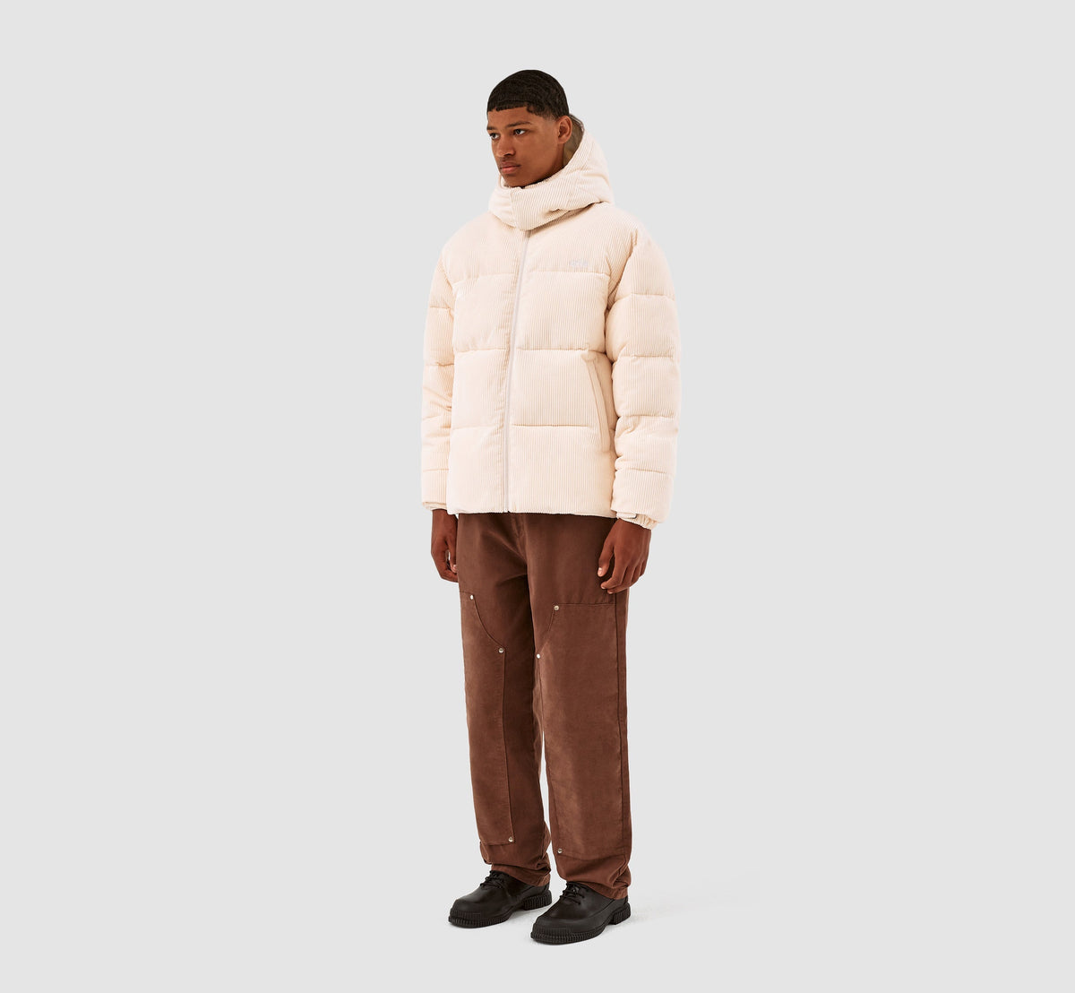 Veste ample en velours côtelé Joey - Crème