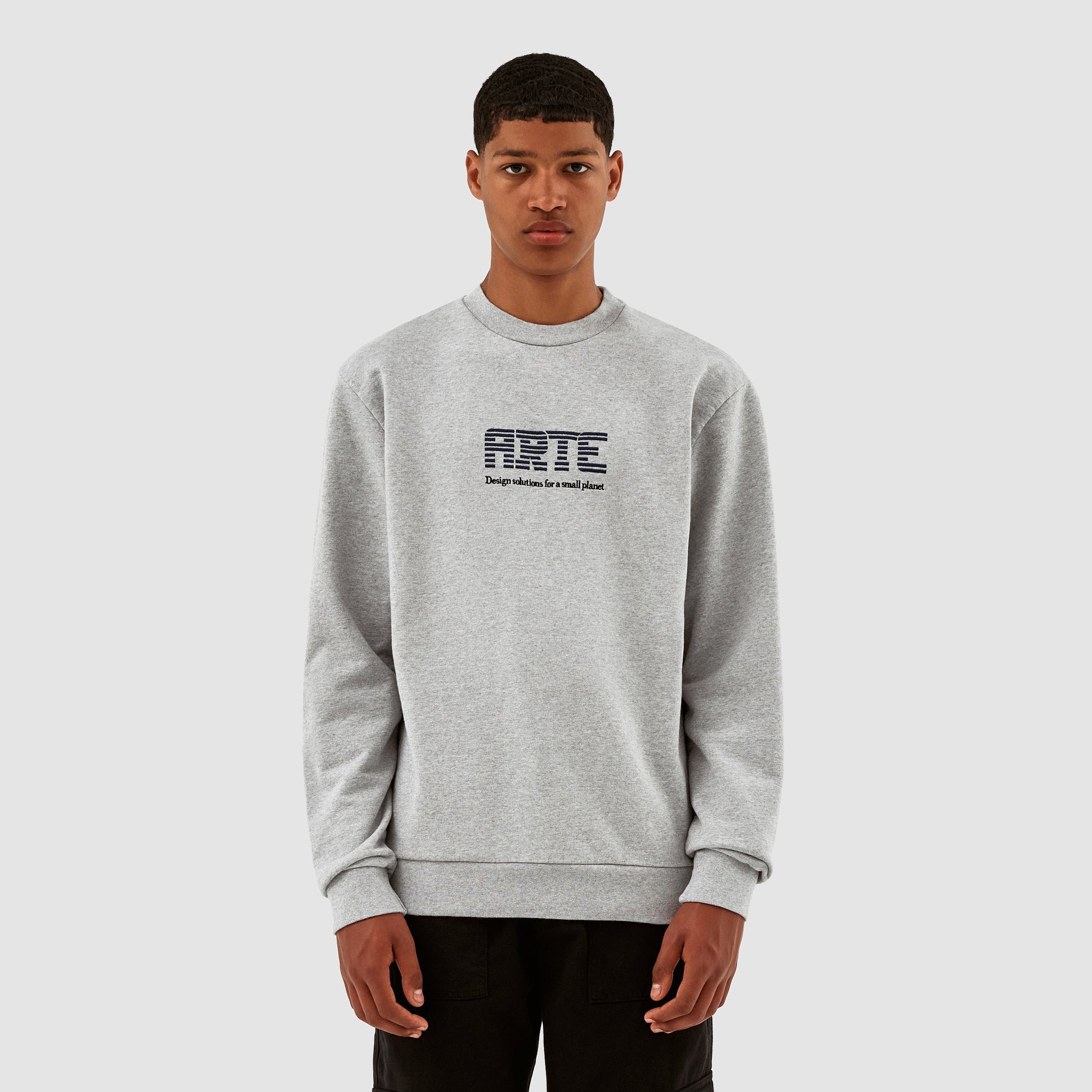 Clarck Block Logo Crewneck - Gris