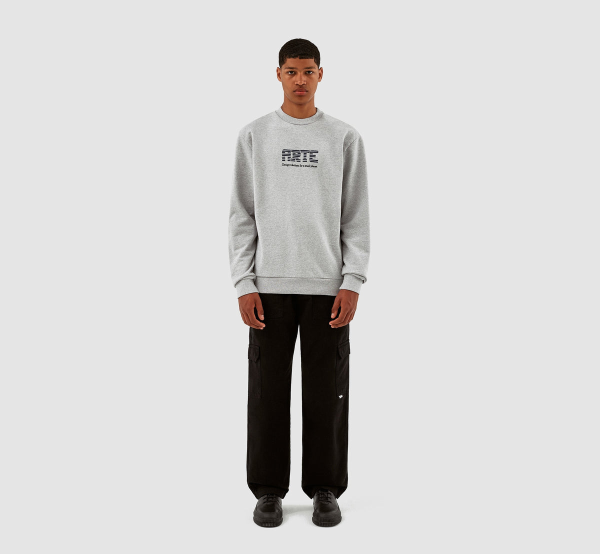 Clarck Block Logo Crewneck - Gris