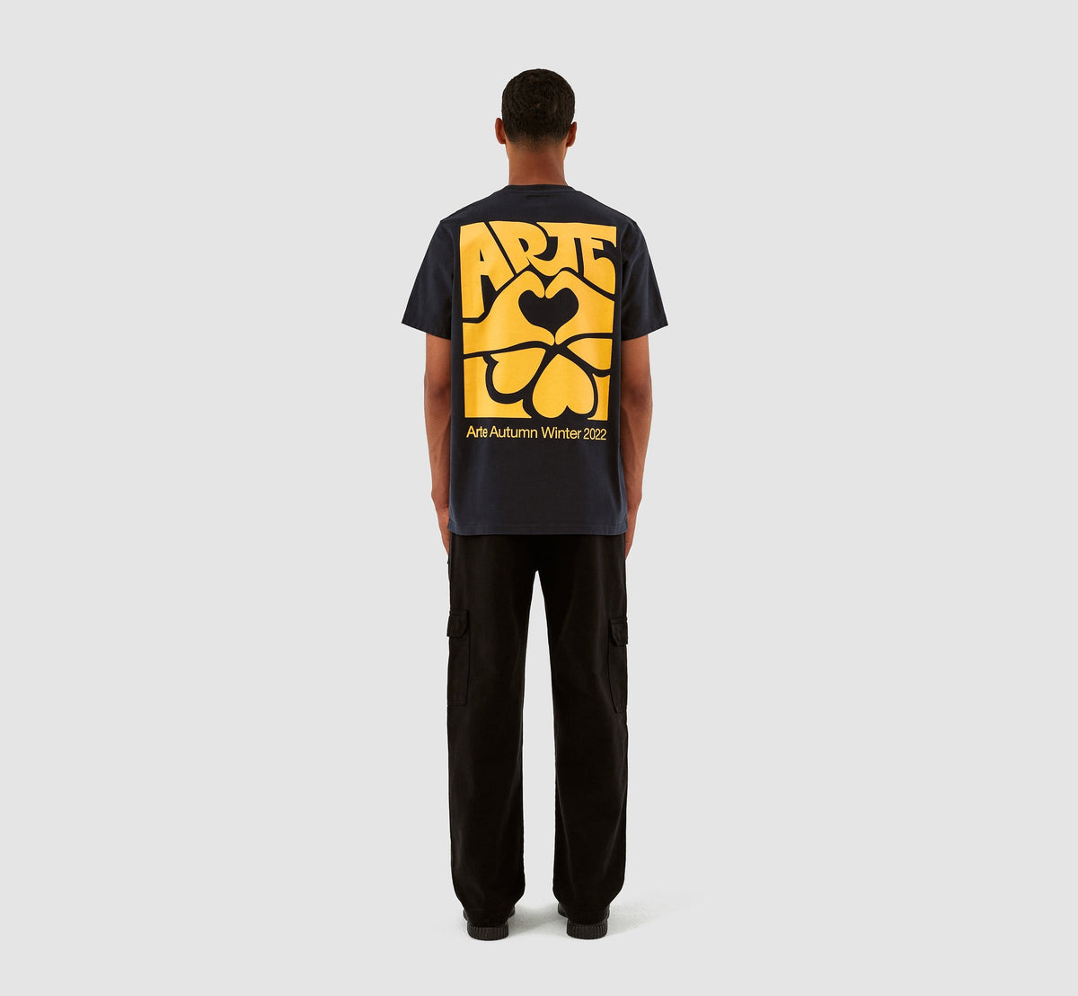 T-shirt Diels imprimé dans le dos de Turner - Marine