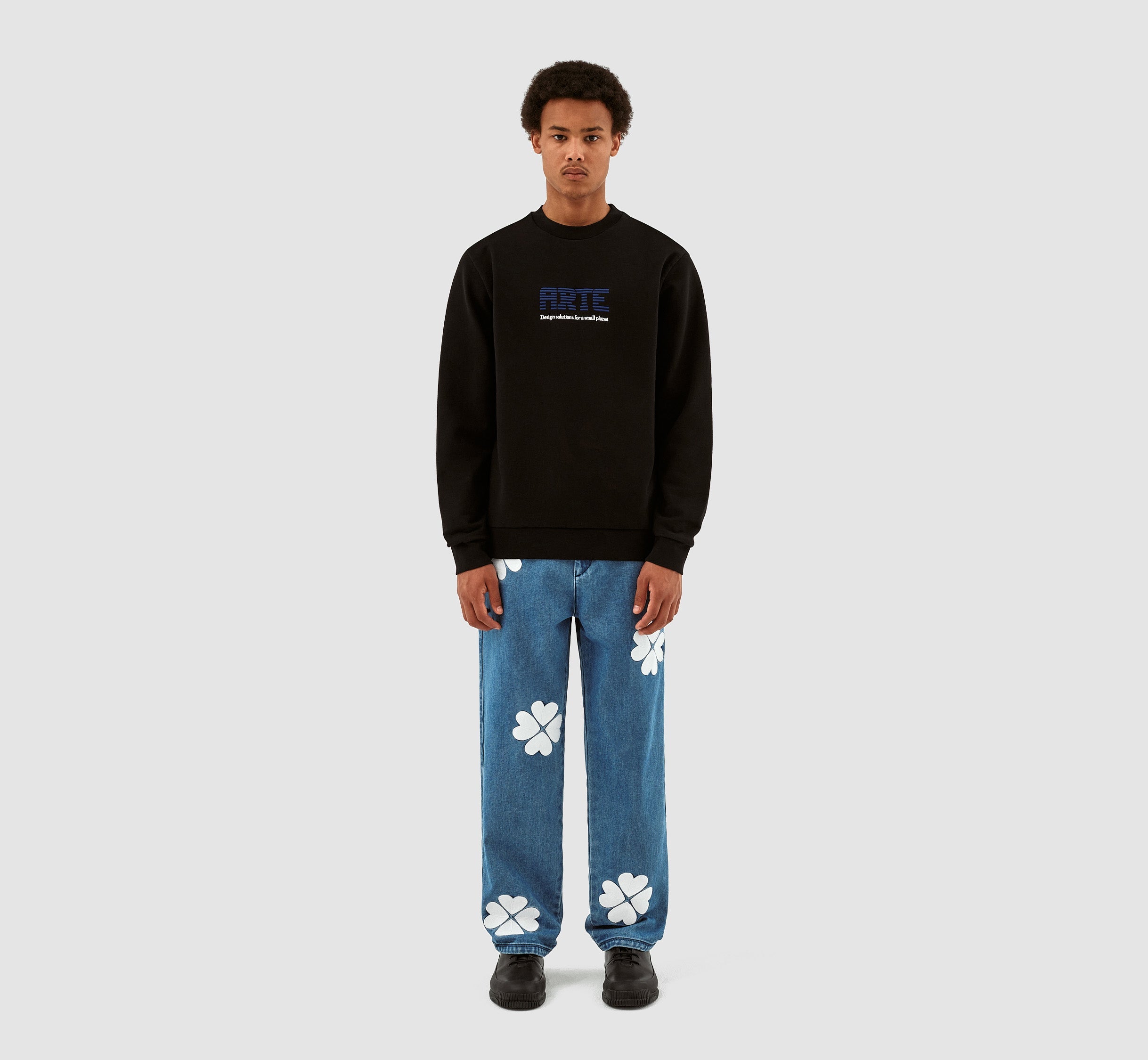 Clarck Block Logo Crewneck - Noir
