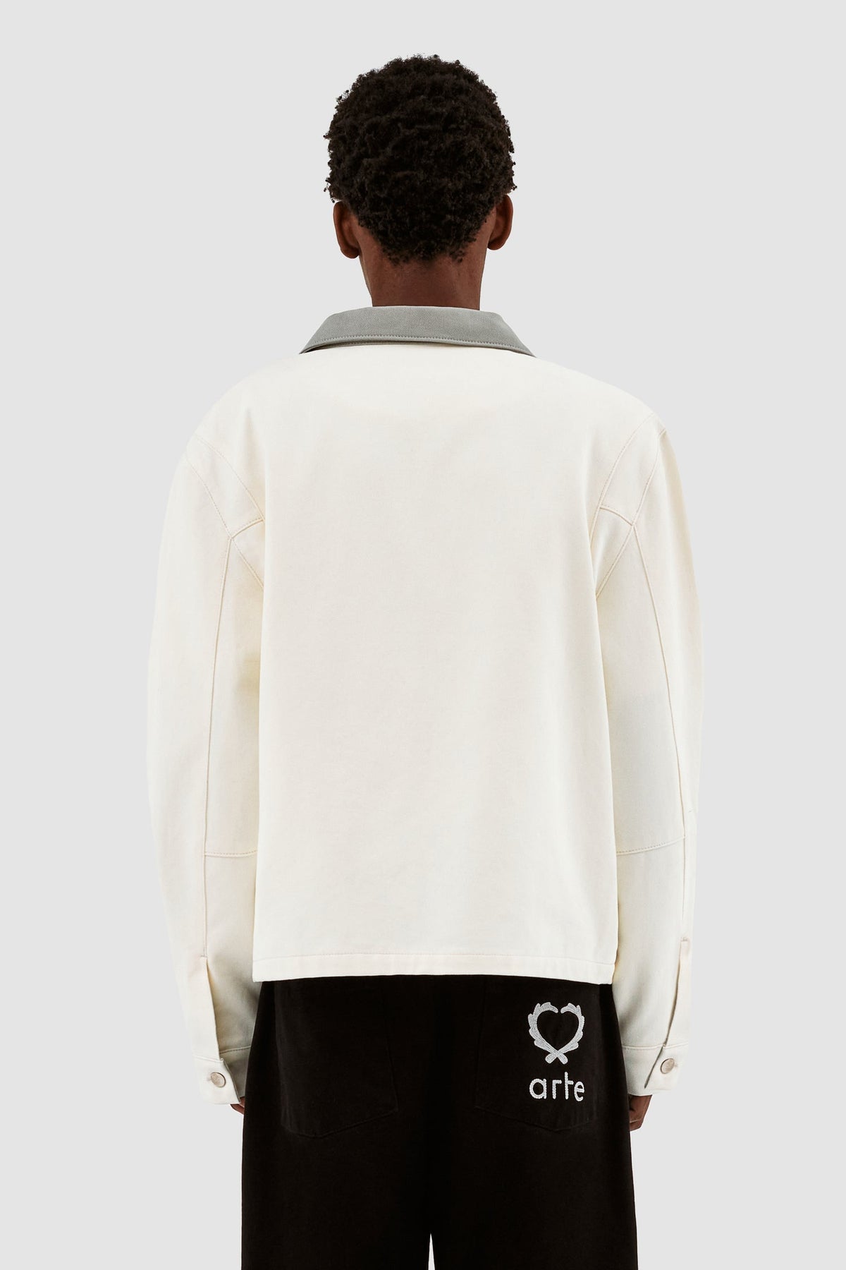 John Contrast Jacket - Crème/Gris