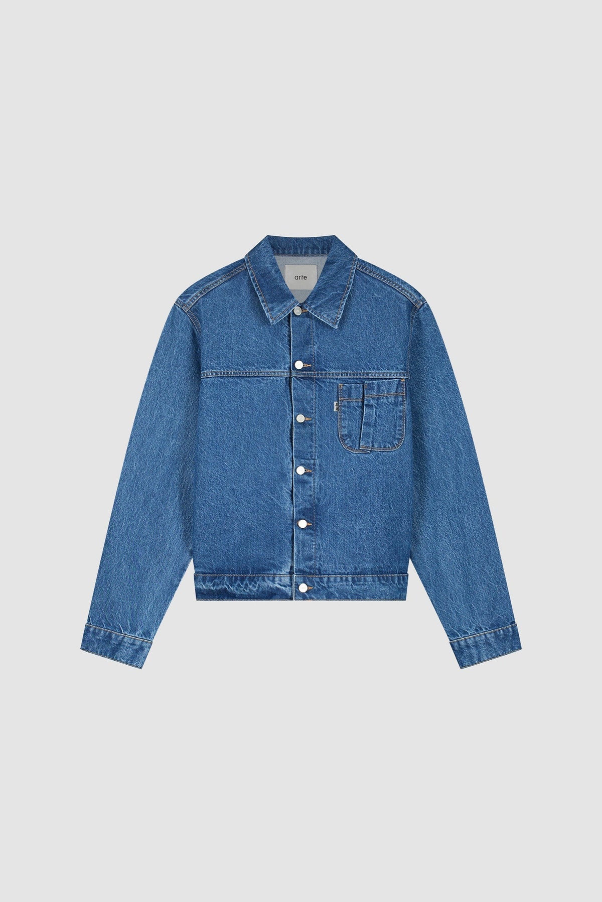 Veste en denim à poche pliée - Denim brut