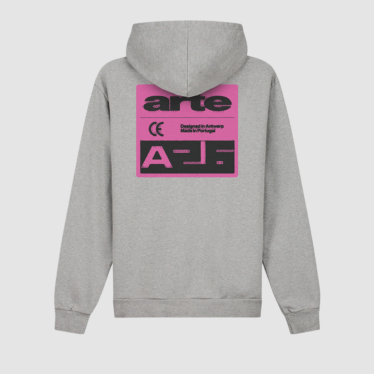 Sweat à capuche « Pink Serial » - Gris