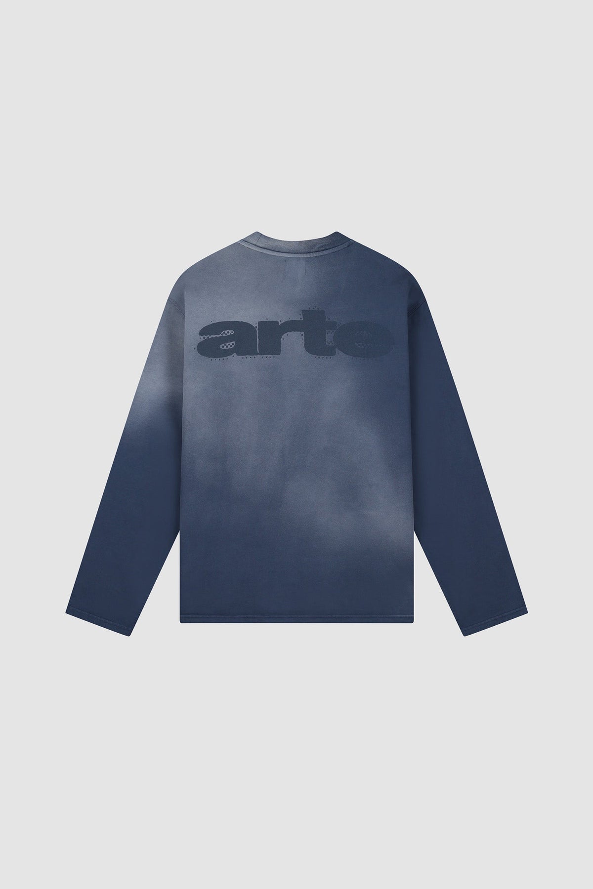 T-shirt à manches longues Stencil Sunfade - Bleu marine