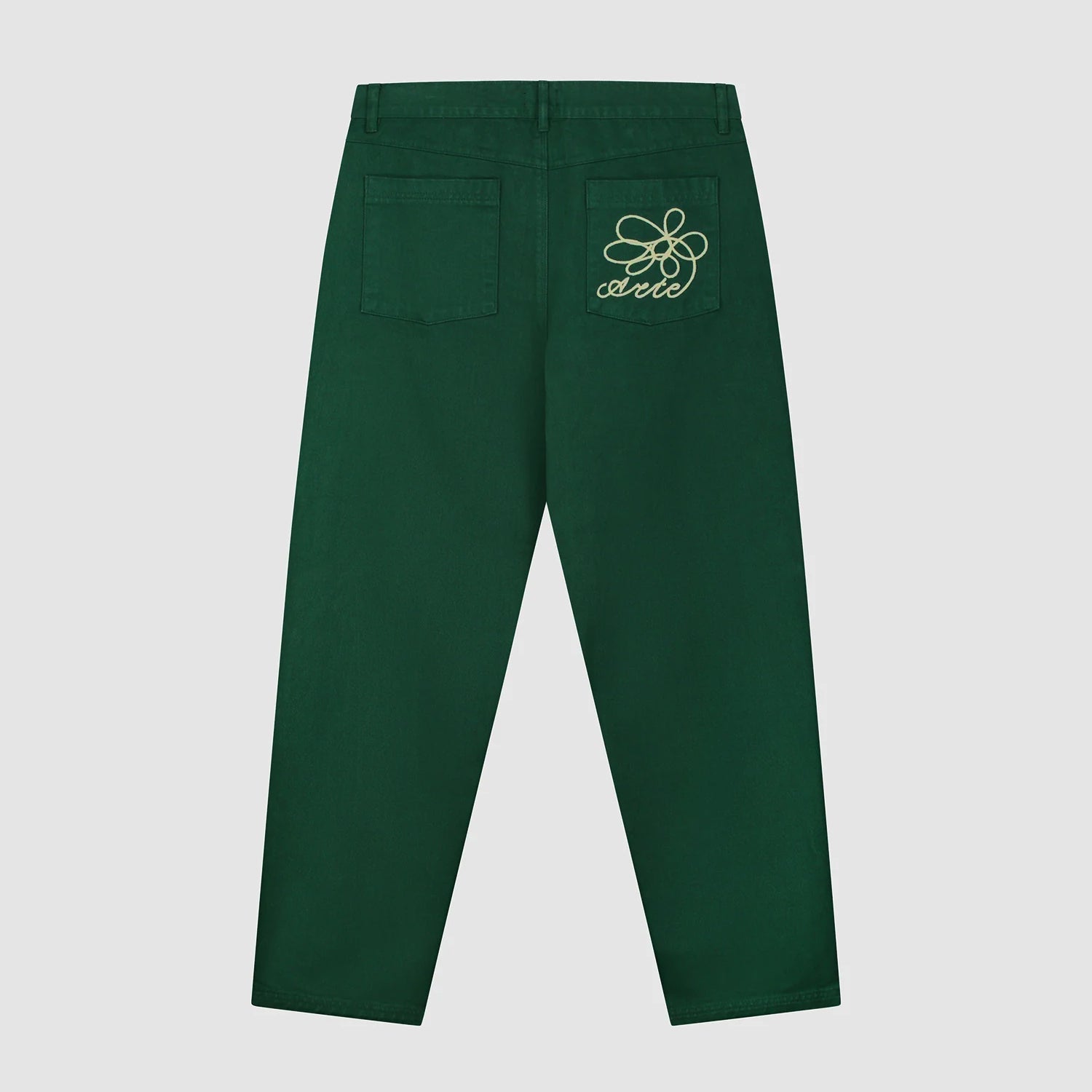 Pantalon à poches brodées - Vert